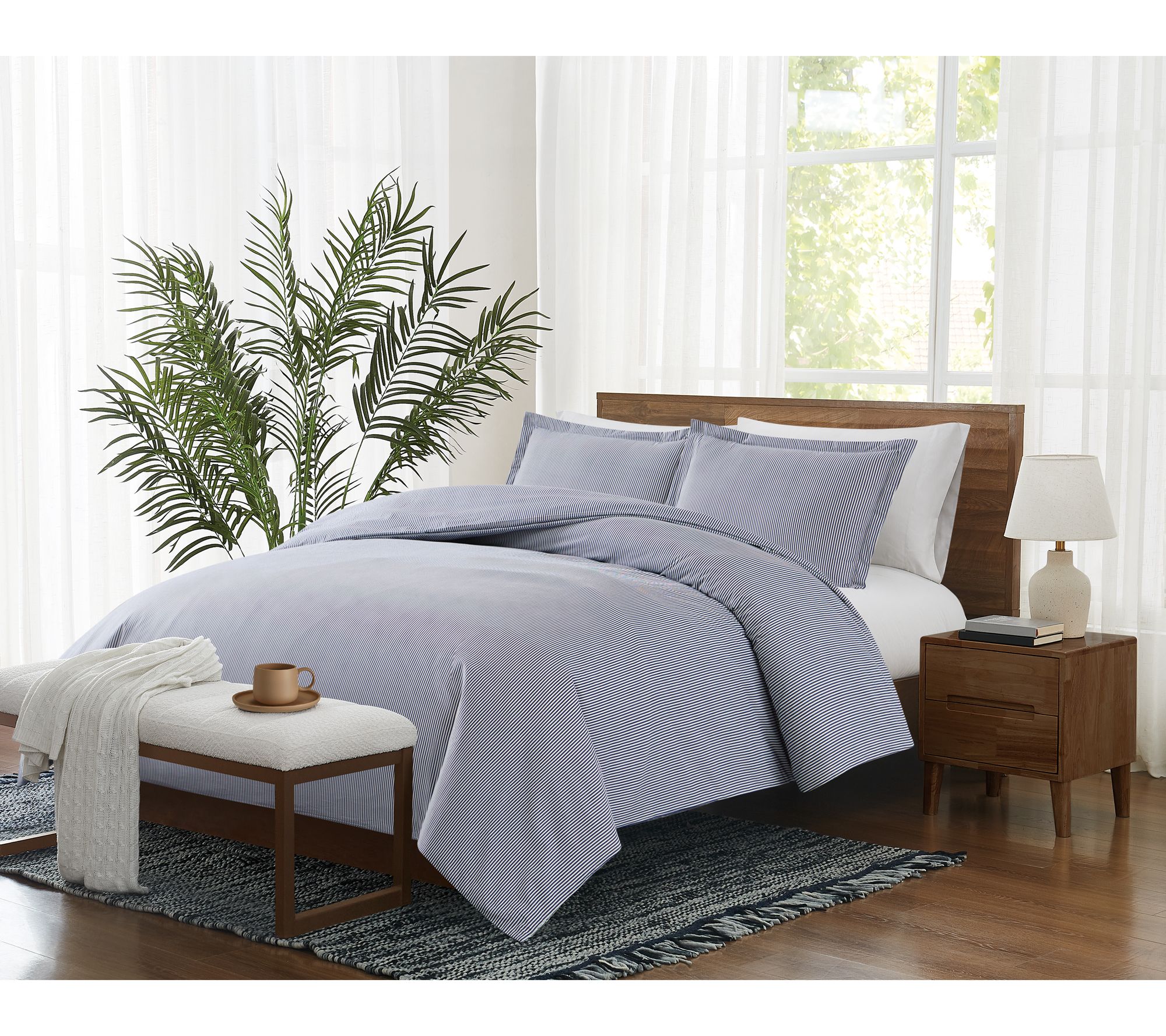 Brooklyn Loom Pinstripe Full/Queen Duvet CoverSet