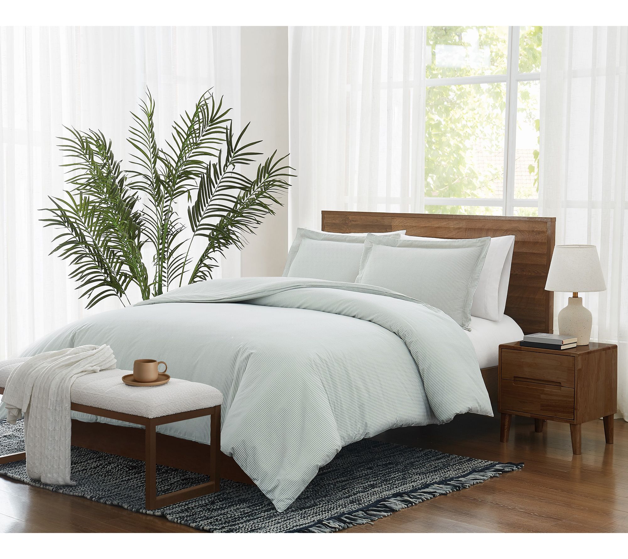 Brooklyn Loom Pinstripe Full/Queen Duvet CoverSet