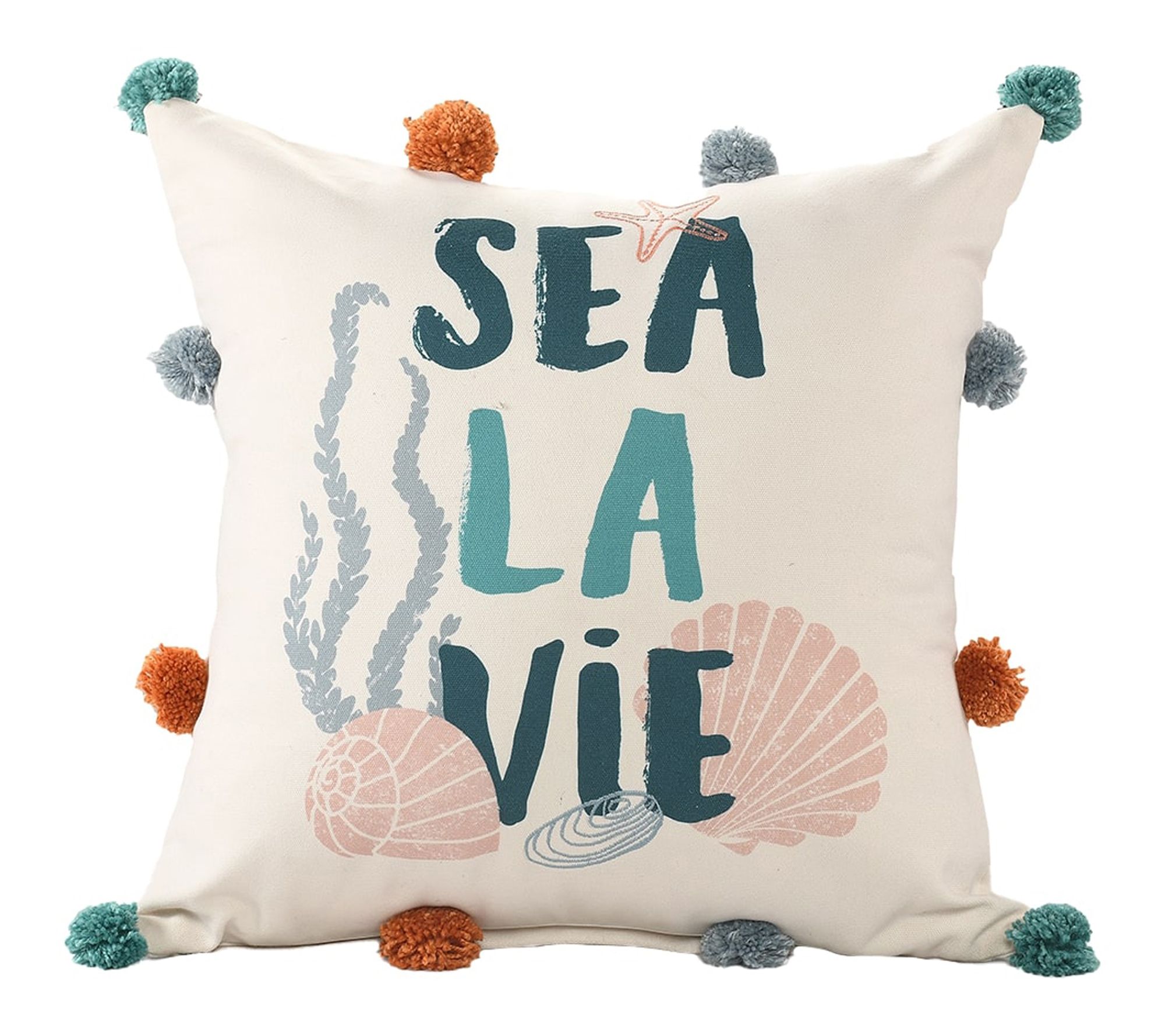 Ox Bay Multi Graphic Print Nautical Polyester Pillow, 20"x20"
