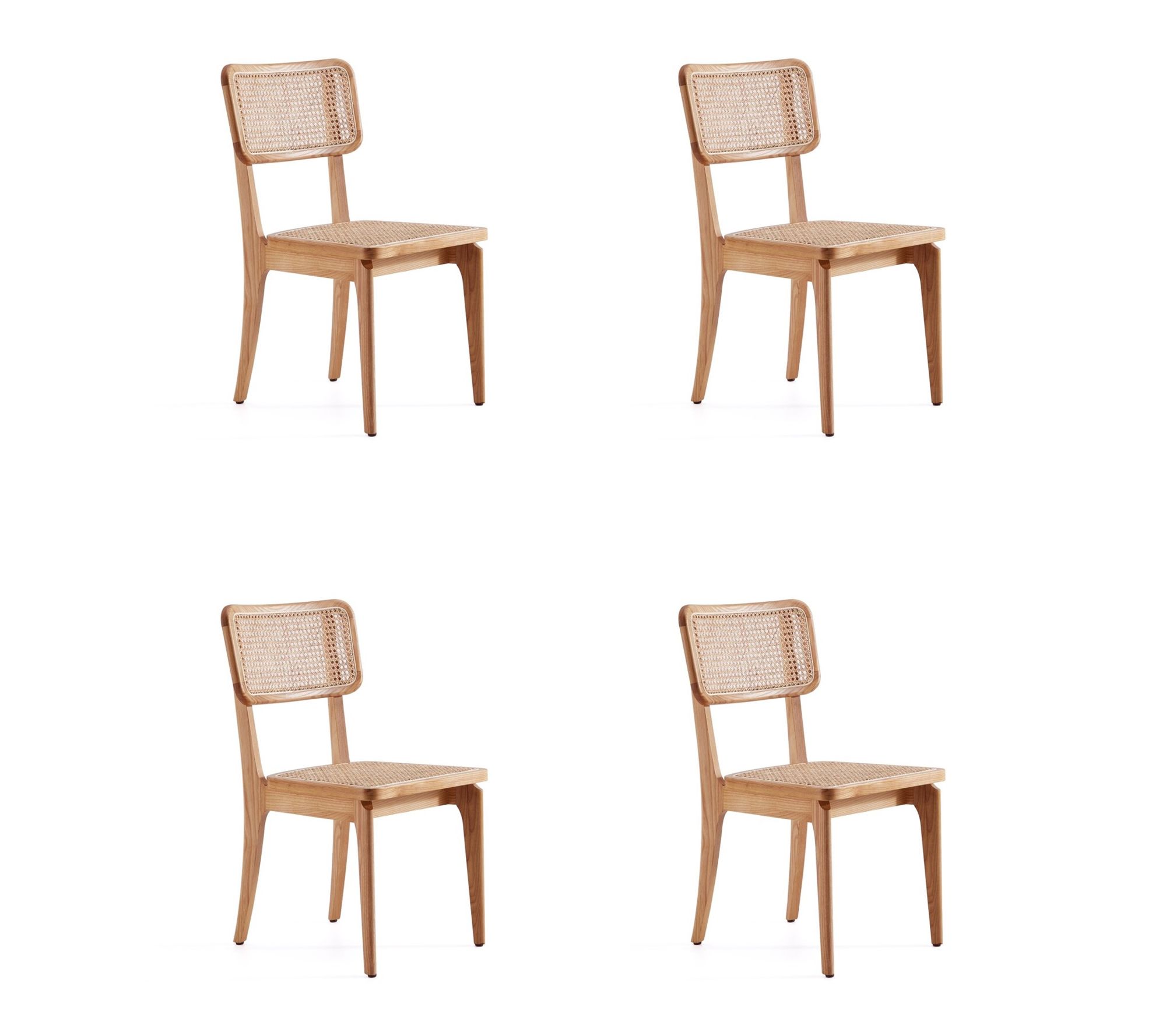 Manhattan Comfort Giverny Wood Dining Chair - Set of 4