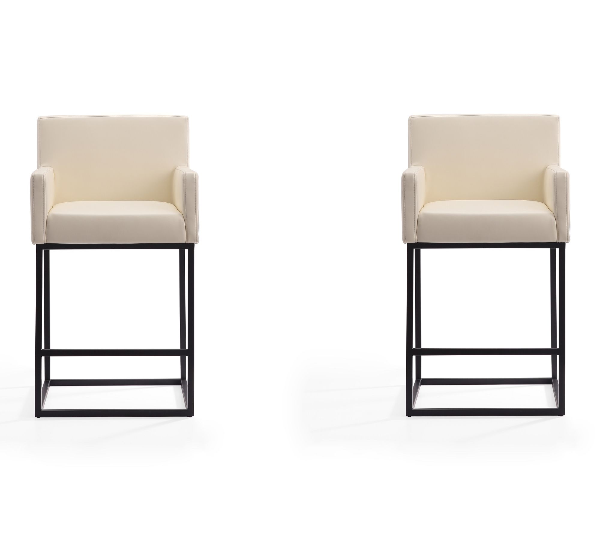 Manhattan Comfort Ambassador Metal Counter Stool - Set of 2