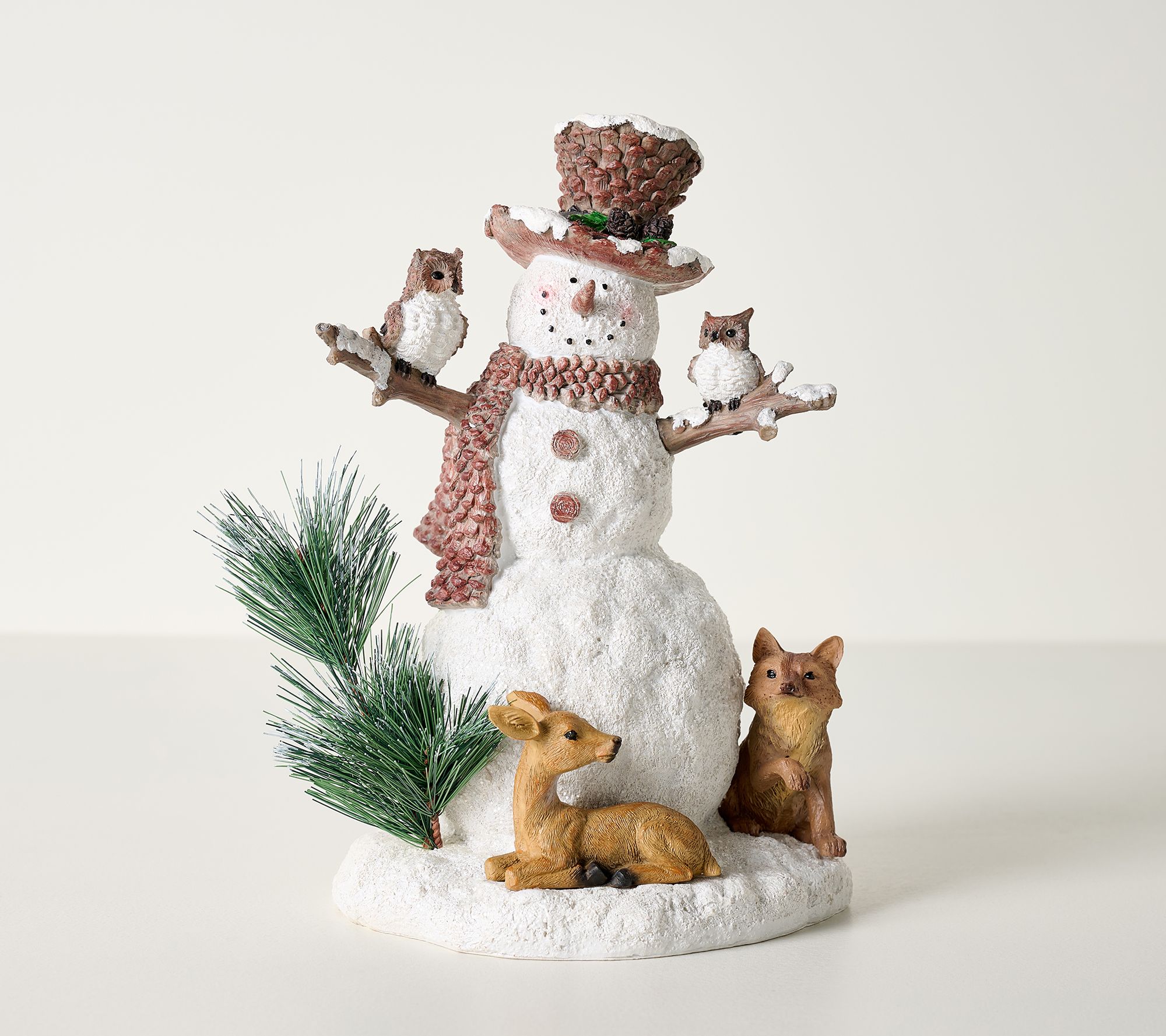 Snowman with Woodland Friends by Valerie | QVC