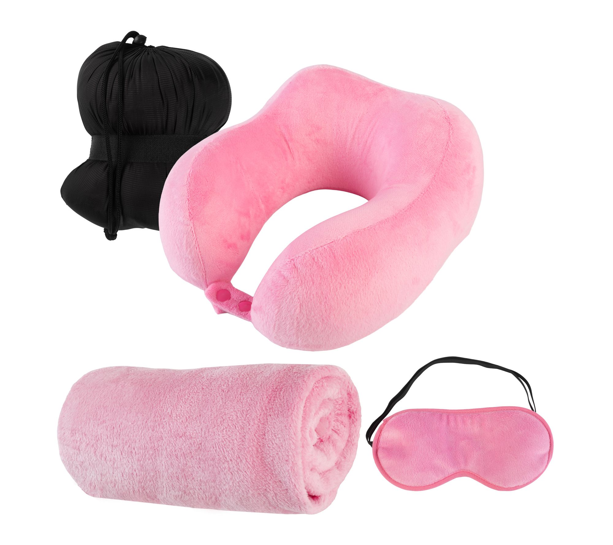 Home-Complete Travel Pillow Set Memory Foam Travel Essentials