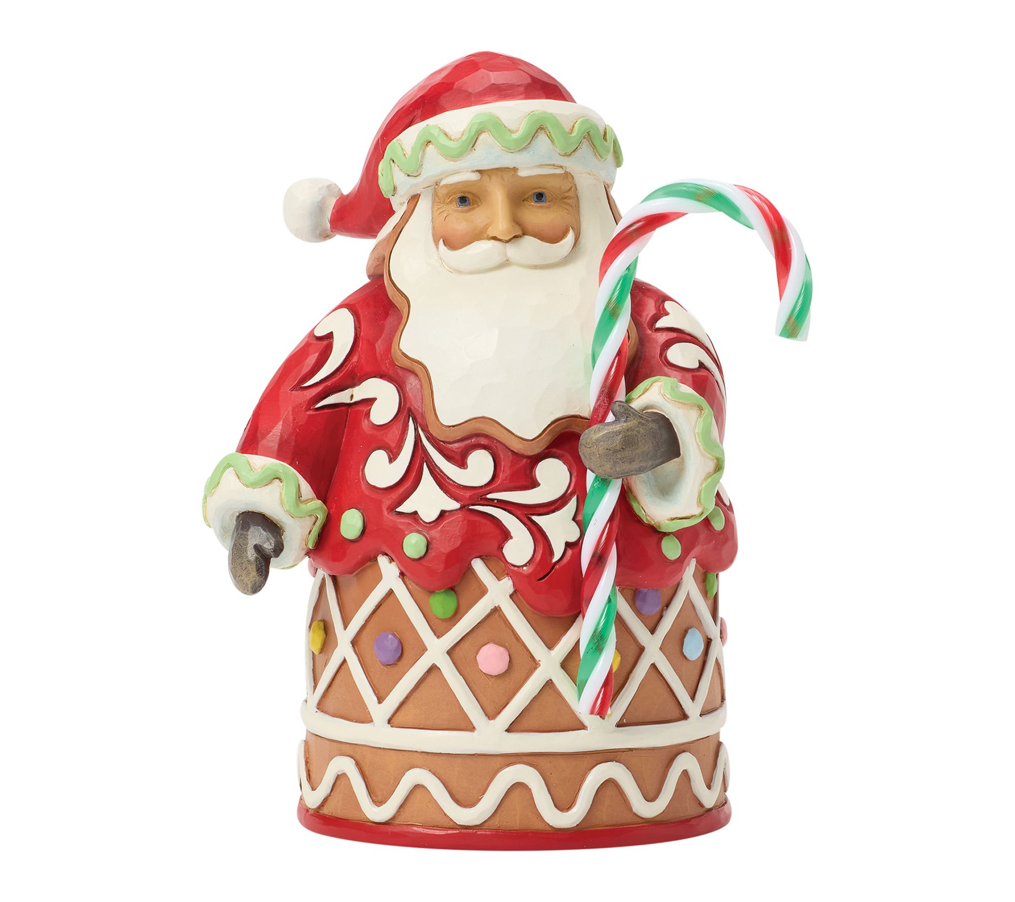 Jim Shore Heartwood Creek Gingerbread Santa Candy Pint Size