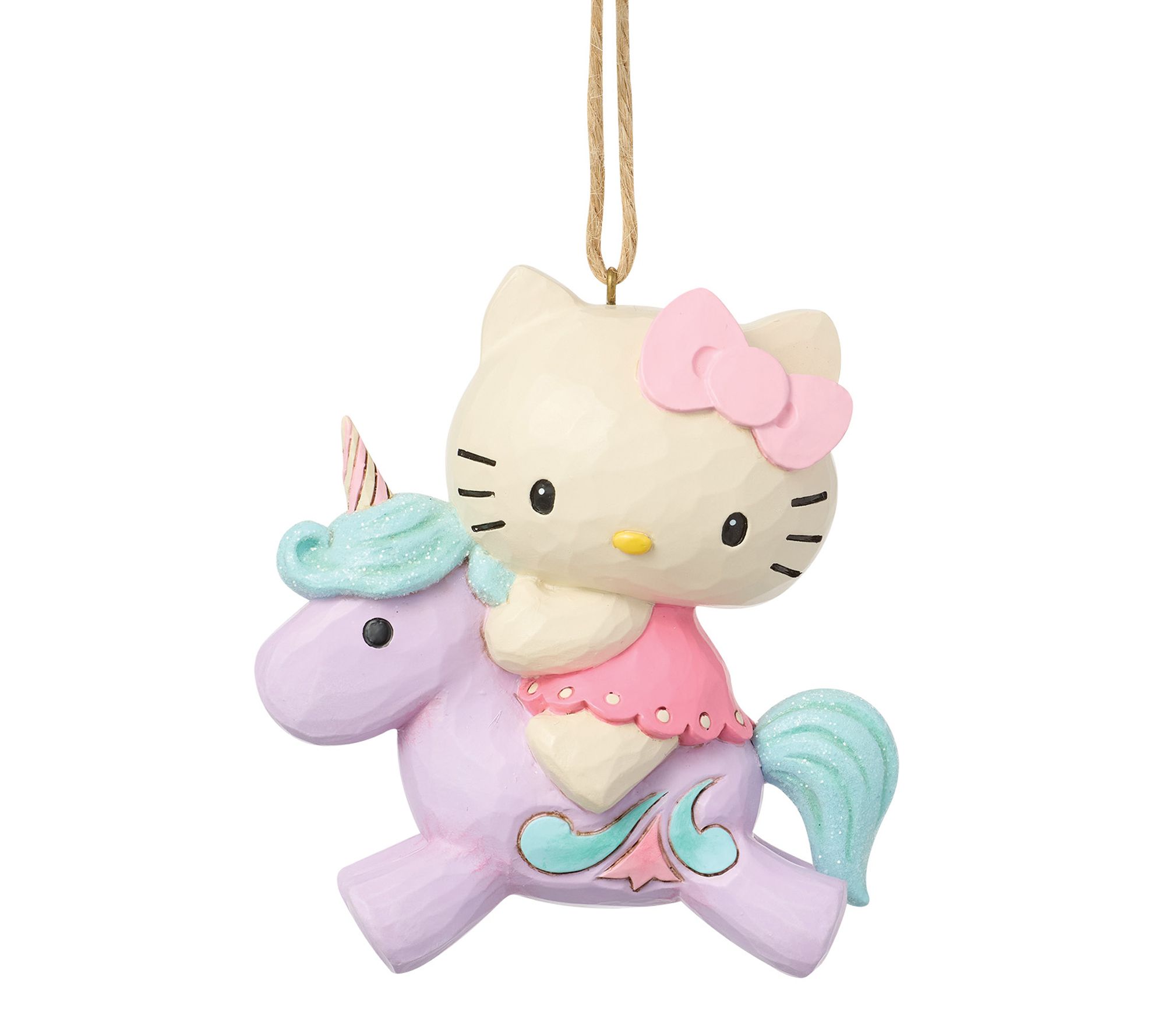 Jim Shore Sanri o Hello Kitty o n Unicorn Hangi ng Ornament 3.7