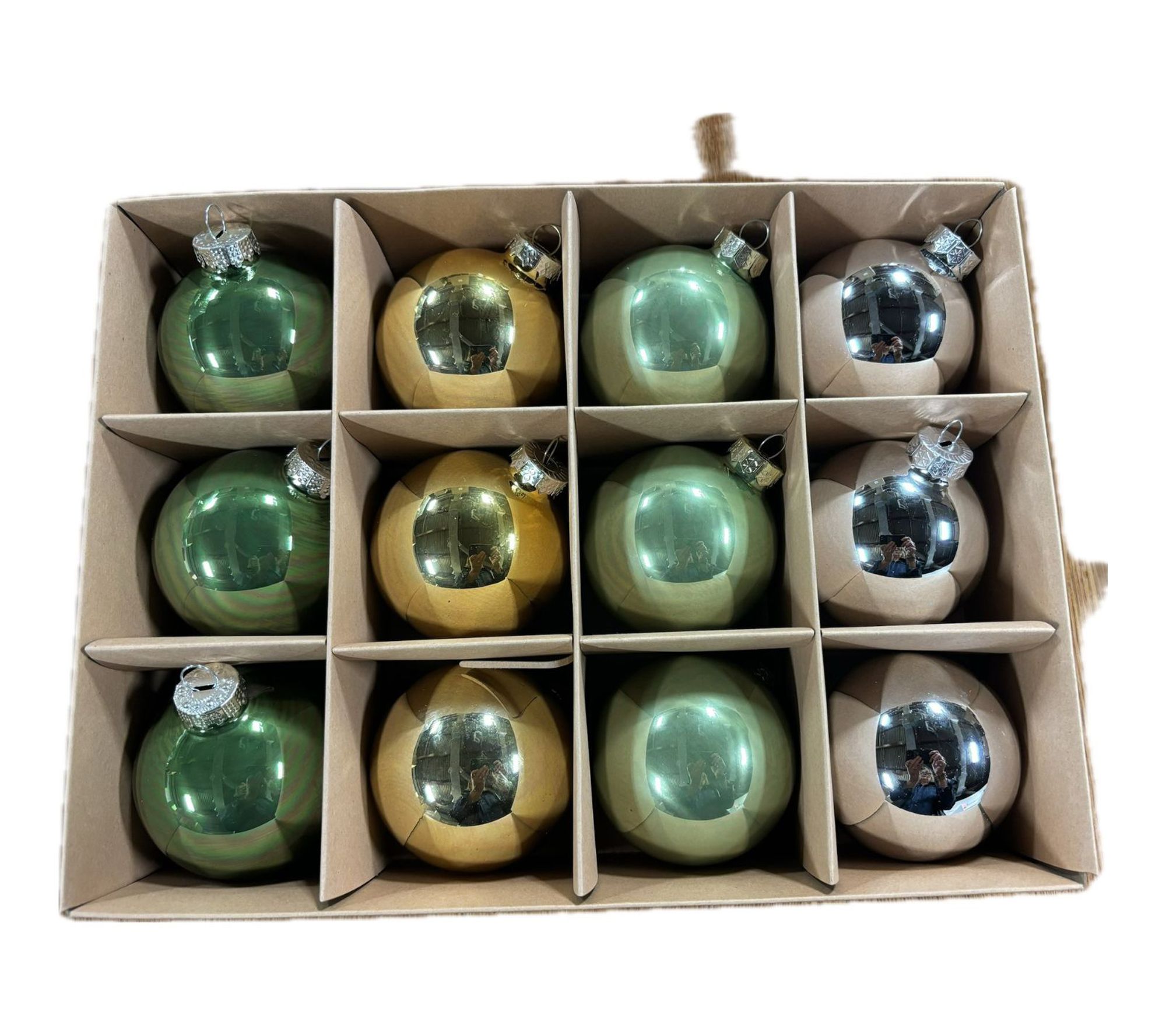 Whitehurst 2 3/4" glass orn by Eddie Ross, S/12in 3 colors