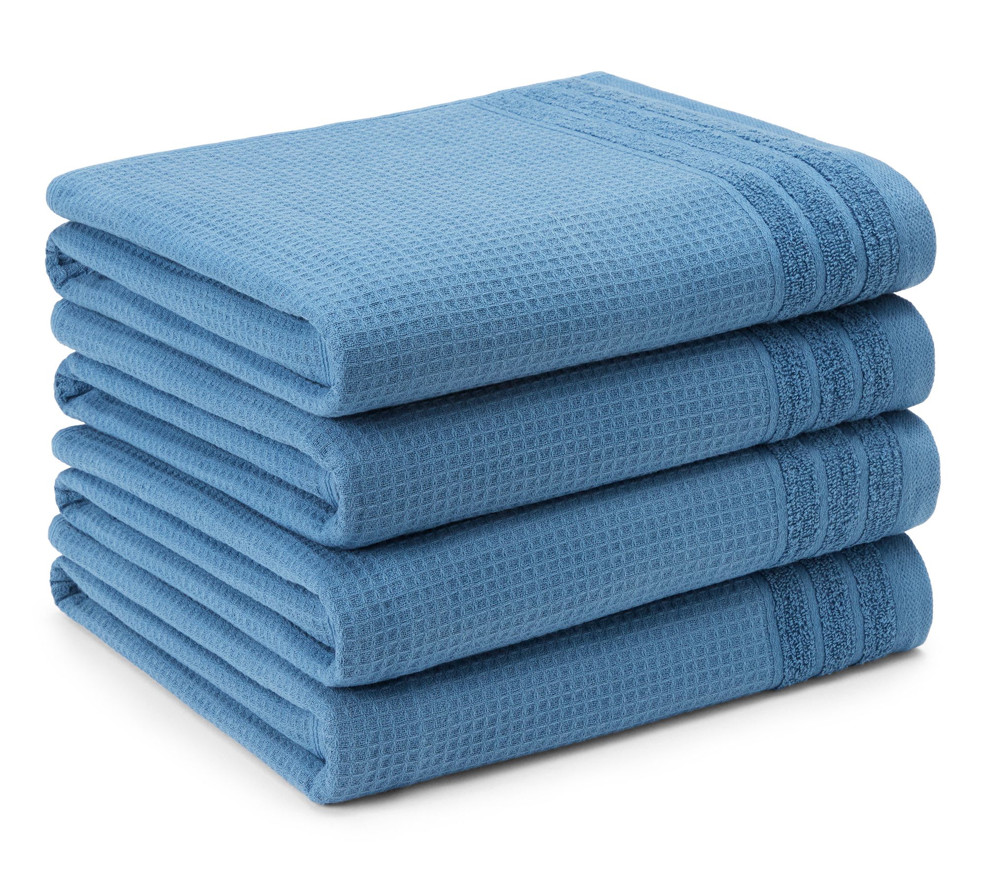TCL Small Waffle Woven Terry Stripe Bath Towel4-Pack Set