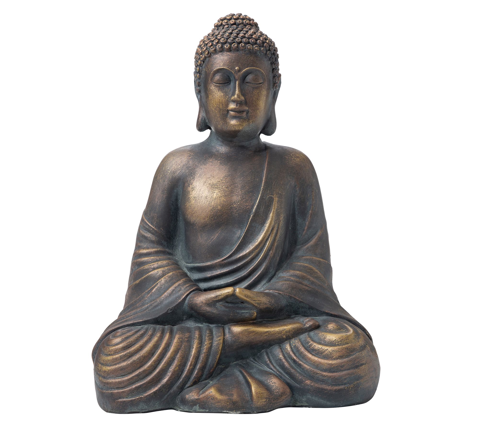 Glitzhome Meditating Zen Buddha Lawn Garden Sta tue - Medium