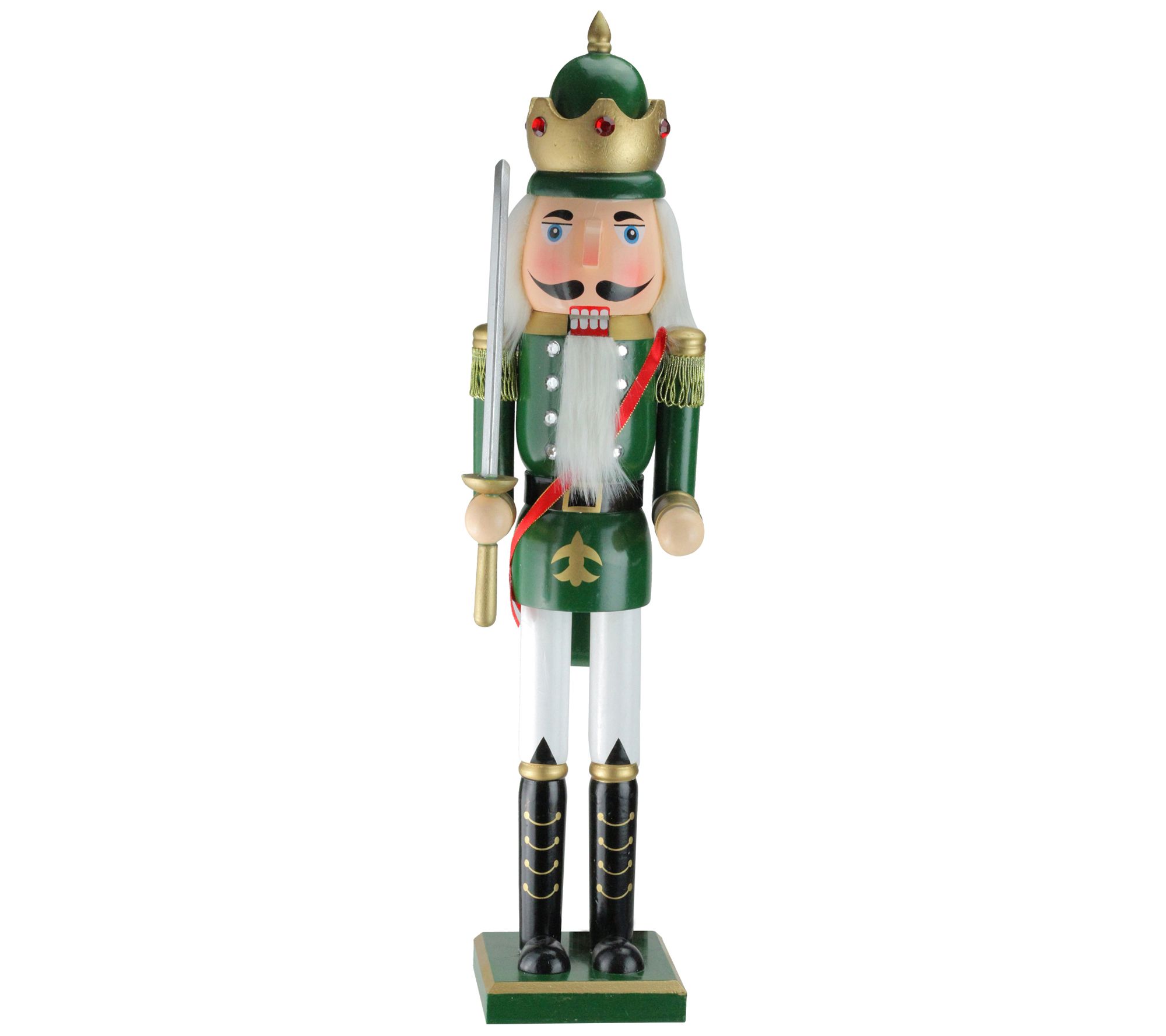 Northlight 24" Green and Gold Nutcracker King wth Sword