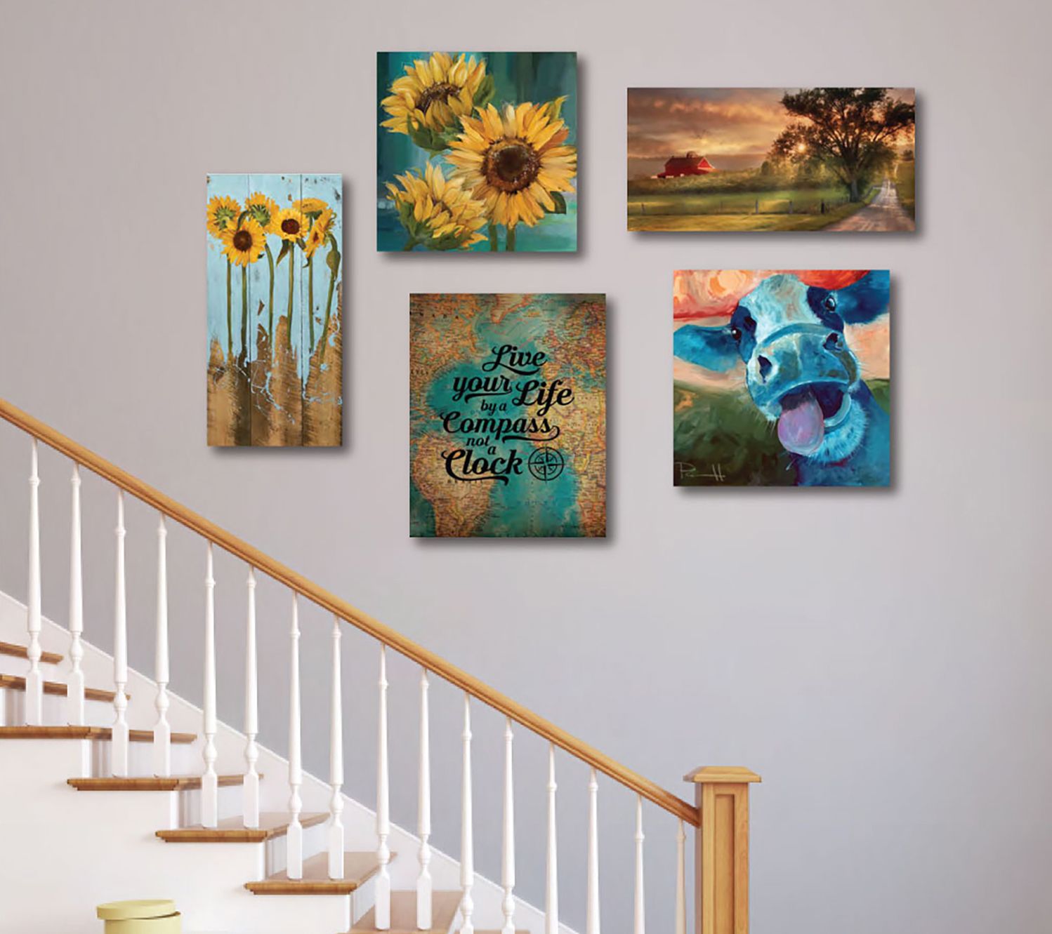 Courtside Market Farm House Finds I 5- Piece Canvas Set