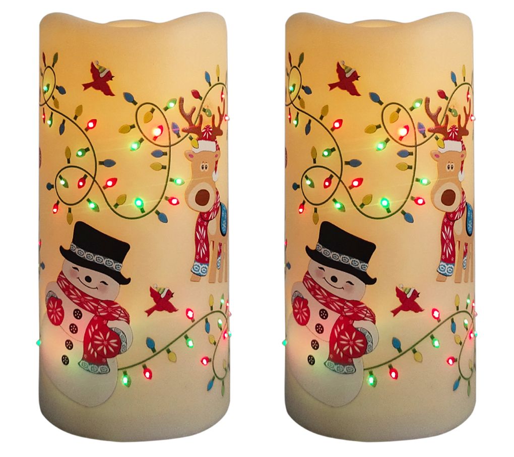 Temptations Set of 2 6" FiberOptic Candles