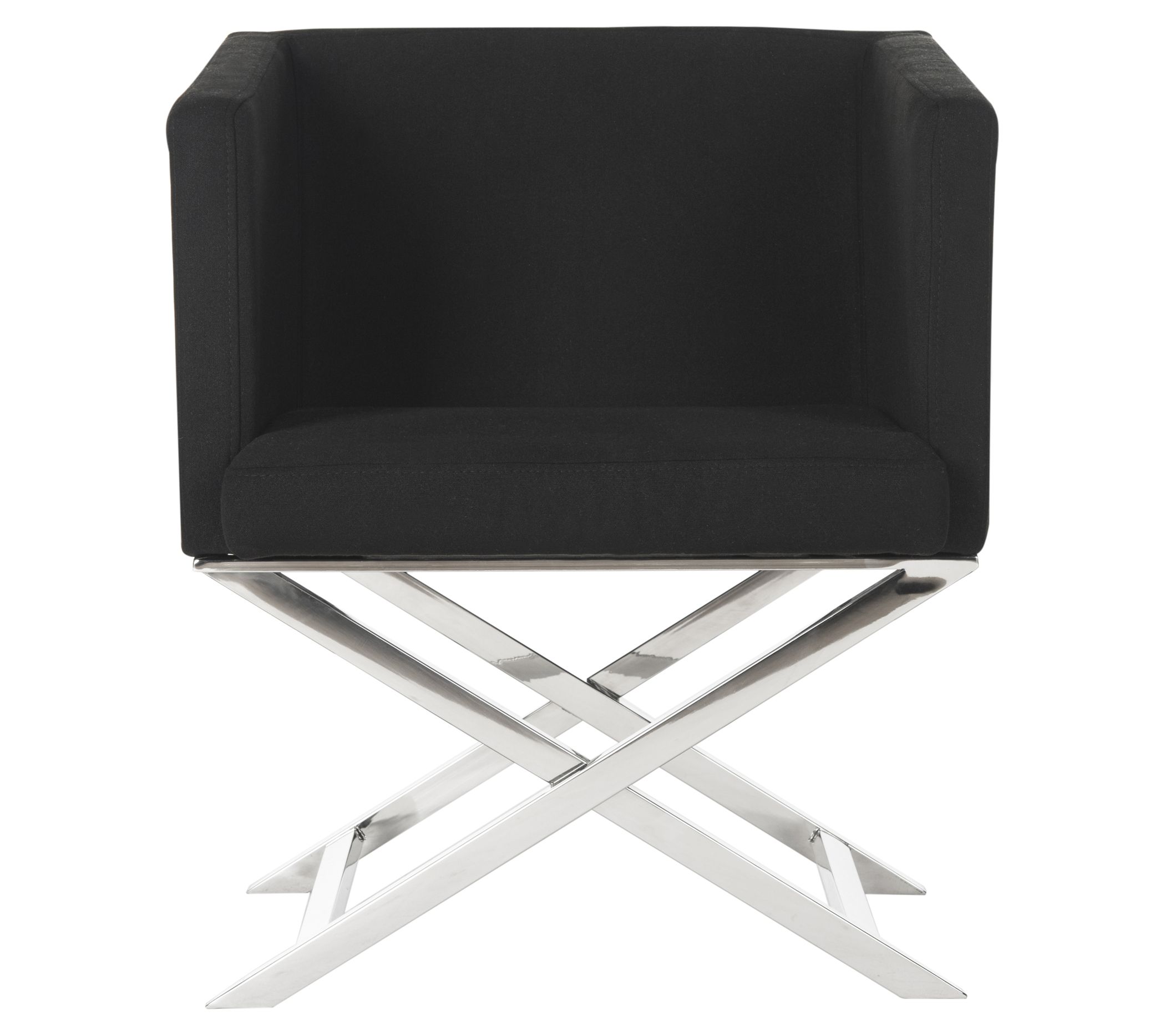 Safavieh Celine Chrome Cross Leg Chair