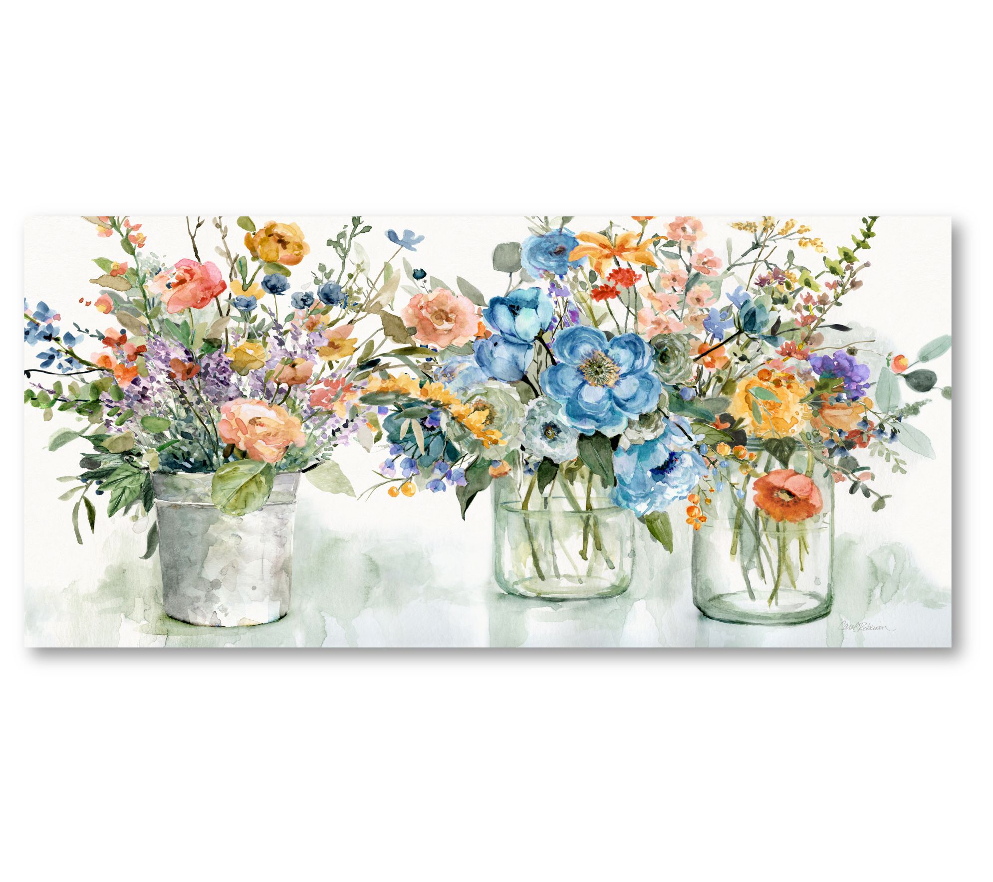 Courtside Market Flower market 12x24 Canvas Wall Art