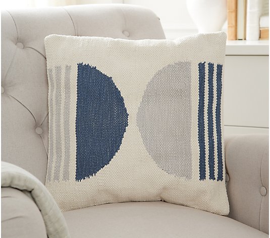 18" Hand Woven Cotton Dec. Pillow by Bobby Berk