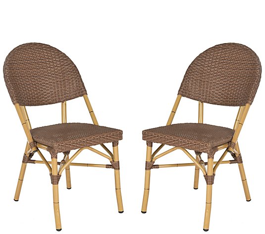 Safavieh Barrow Indoor/Outdoor Set of Two Stacking Arm Chairs