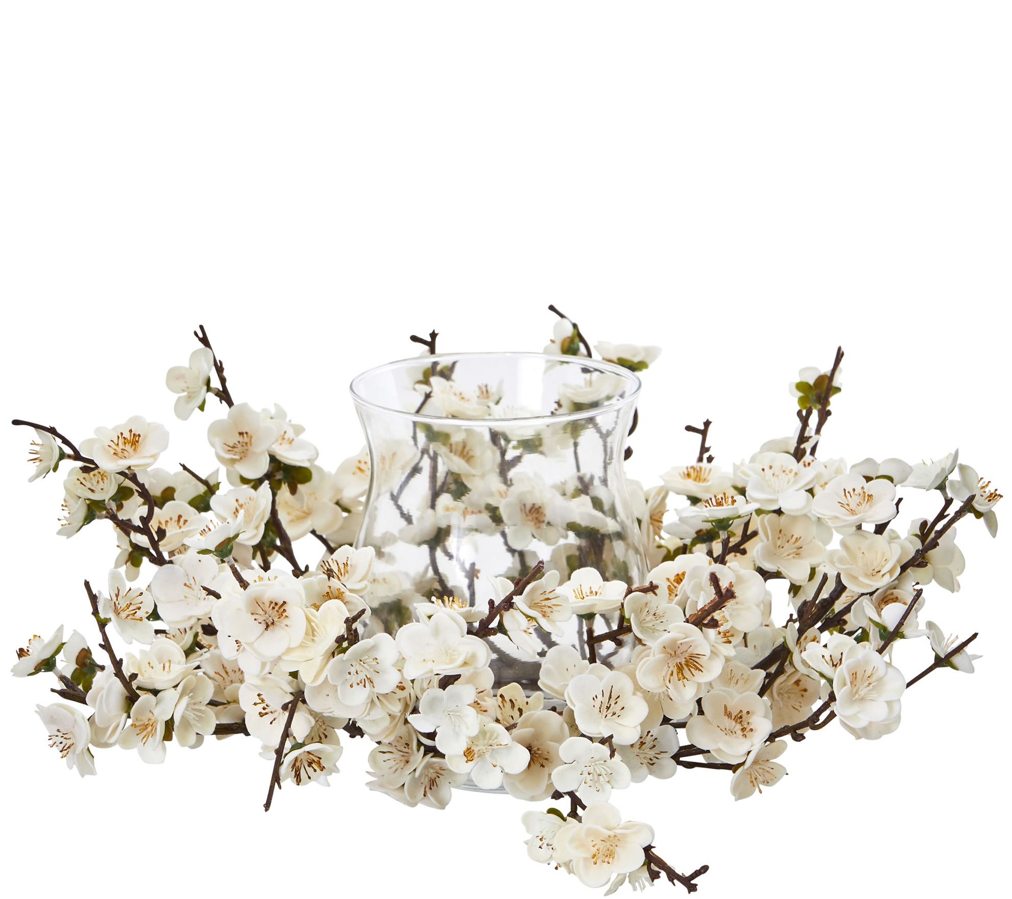 Plum Blossom Candelabrum by Nearly Natural