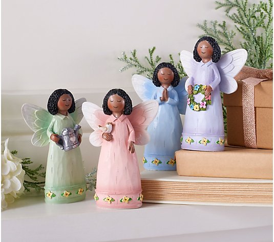 Set of 4 Mini Garden Angels by Valerie