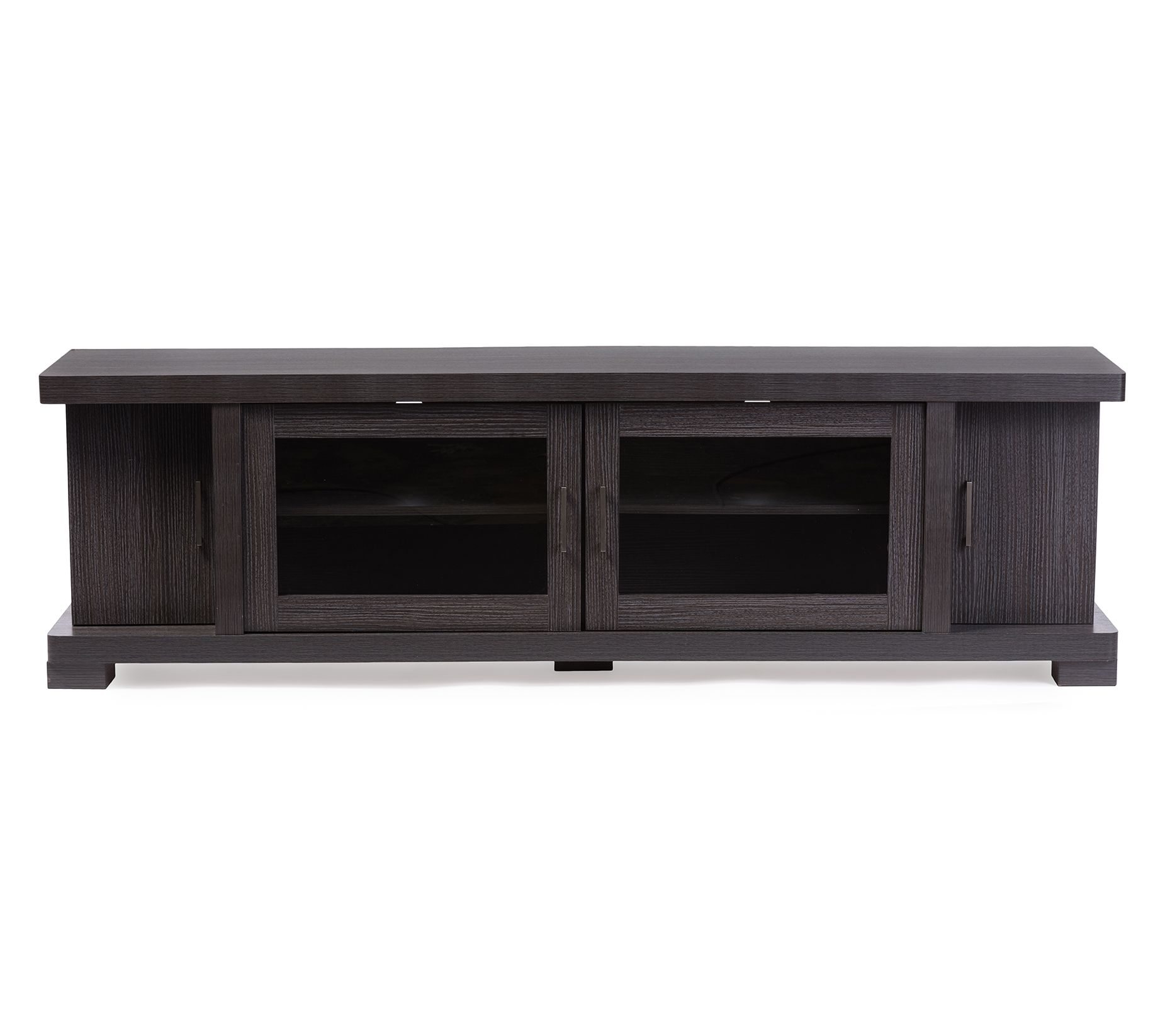 Viveka 70" Wood TV Cabinet with 2 Glass Doors ad 2 Doors