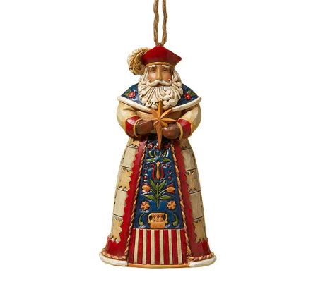 Jim Shore Heartwood Creek Polish Santa HangingOrnament — QVC.com