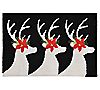 Liora Manne Frontporch Reindeer Rug Black  30"x 48"
