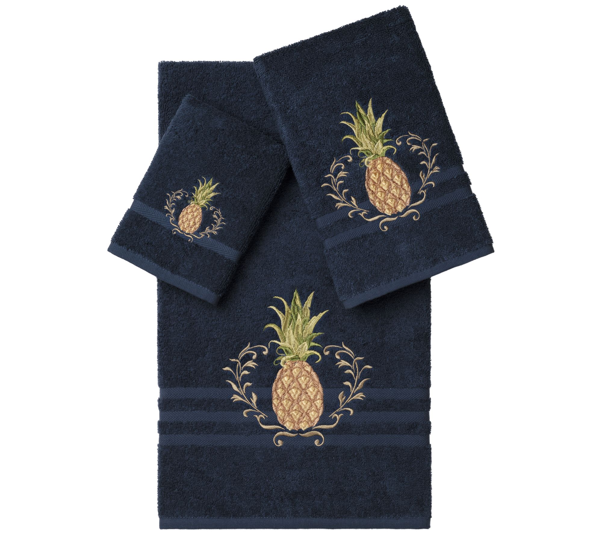 Linum Home Textiles Welcome 3PC Embellished Towel Set