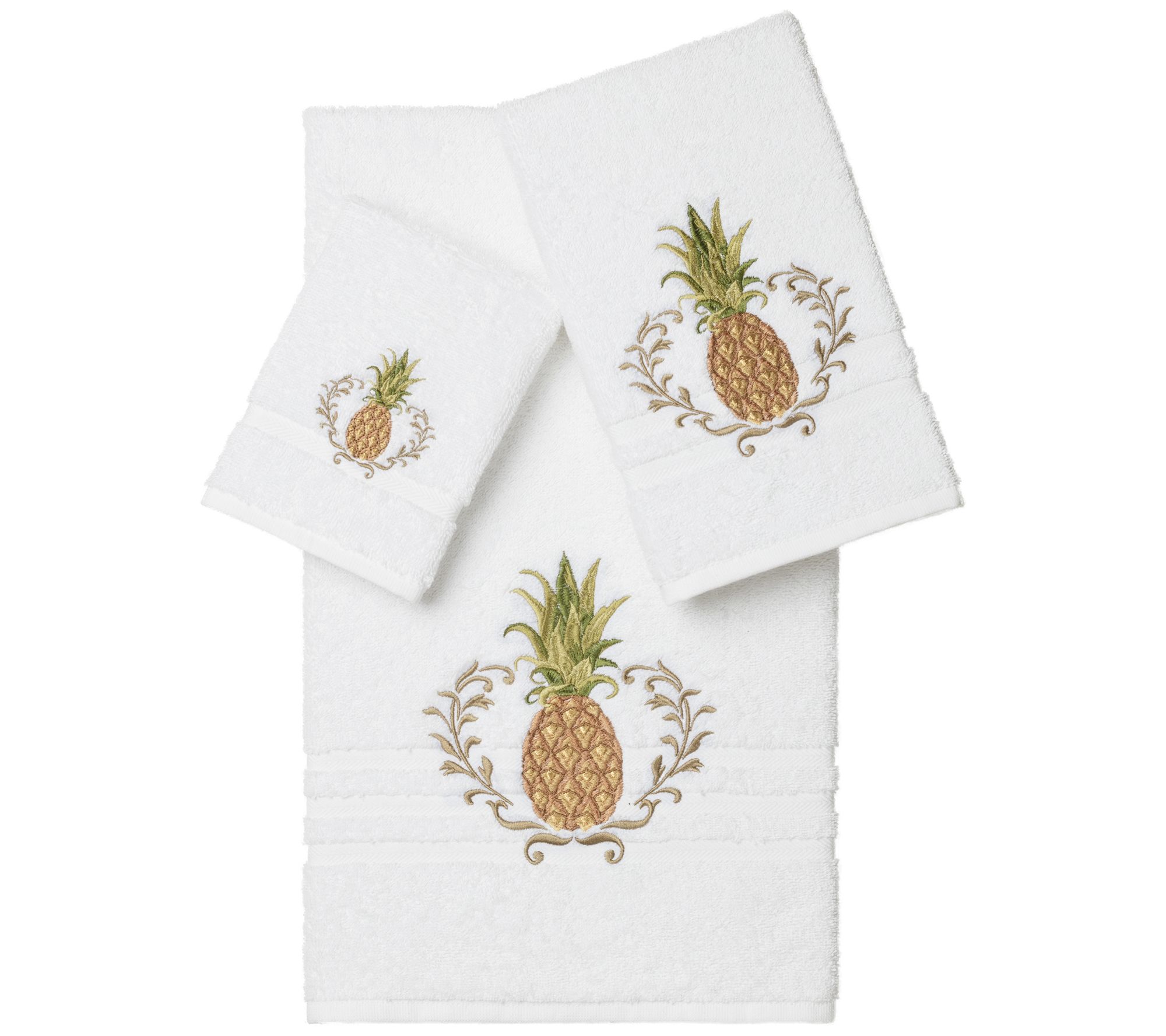 Linum Home Textiles Welcome 3PC Embellished Towel Set