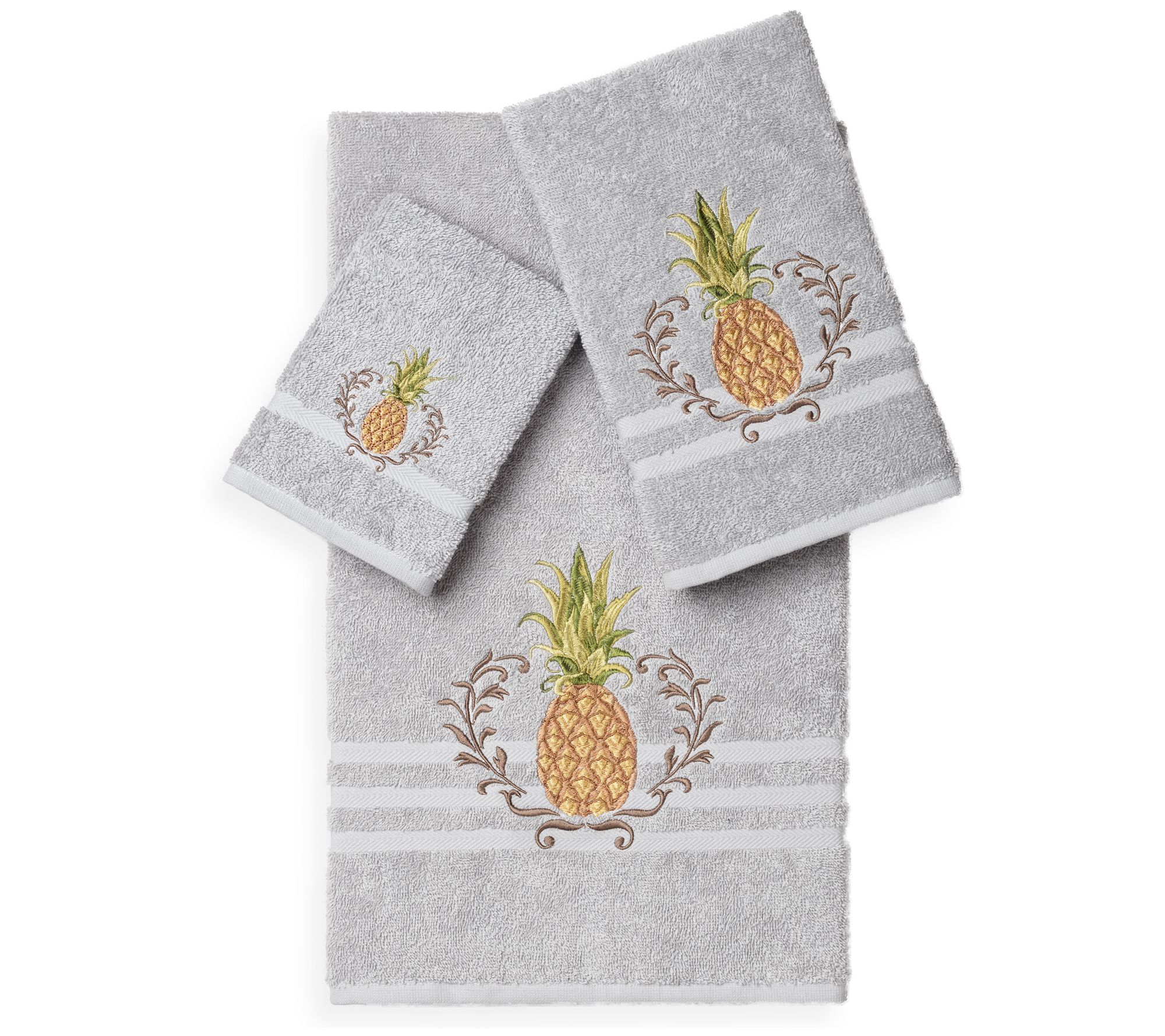 Linum Home Textiles Welcome 3PC Embellished Towel Set