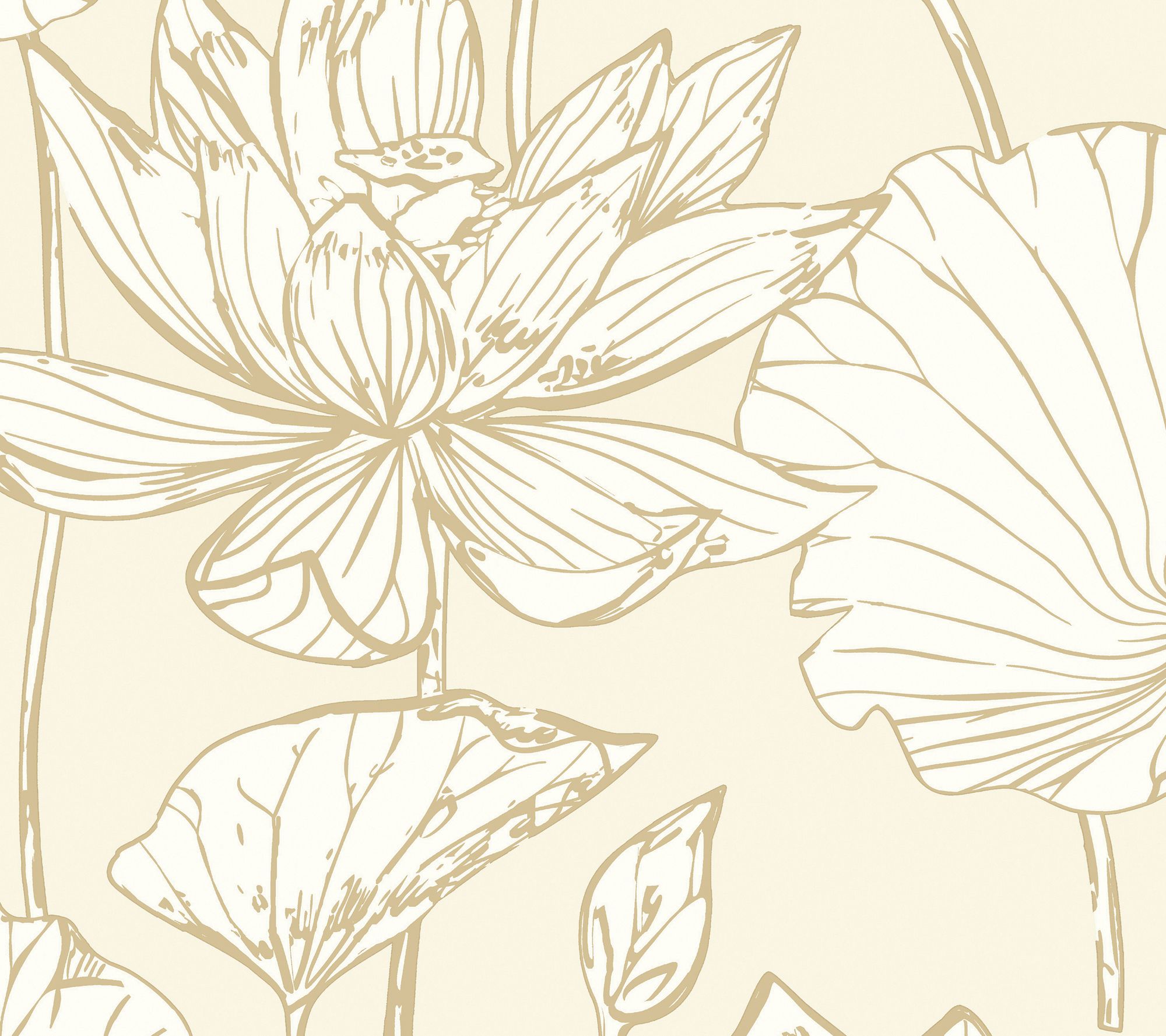 NextWall Lotus Floral Peel and Stick WallpaperRoll