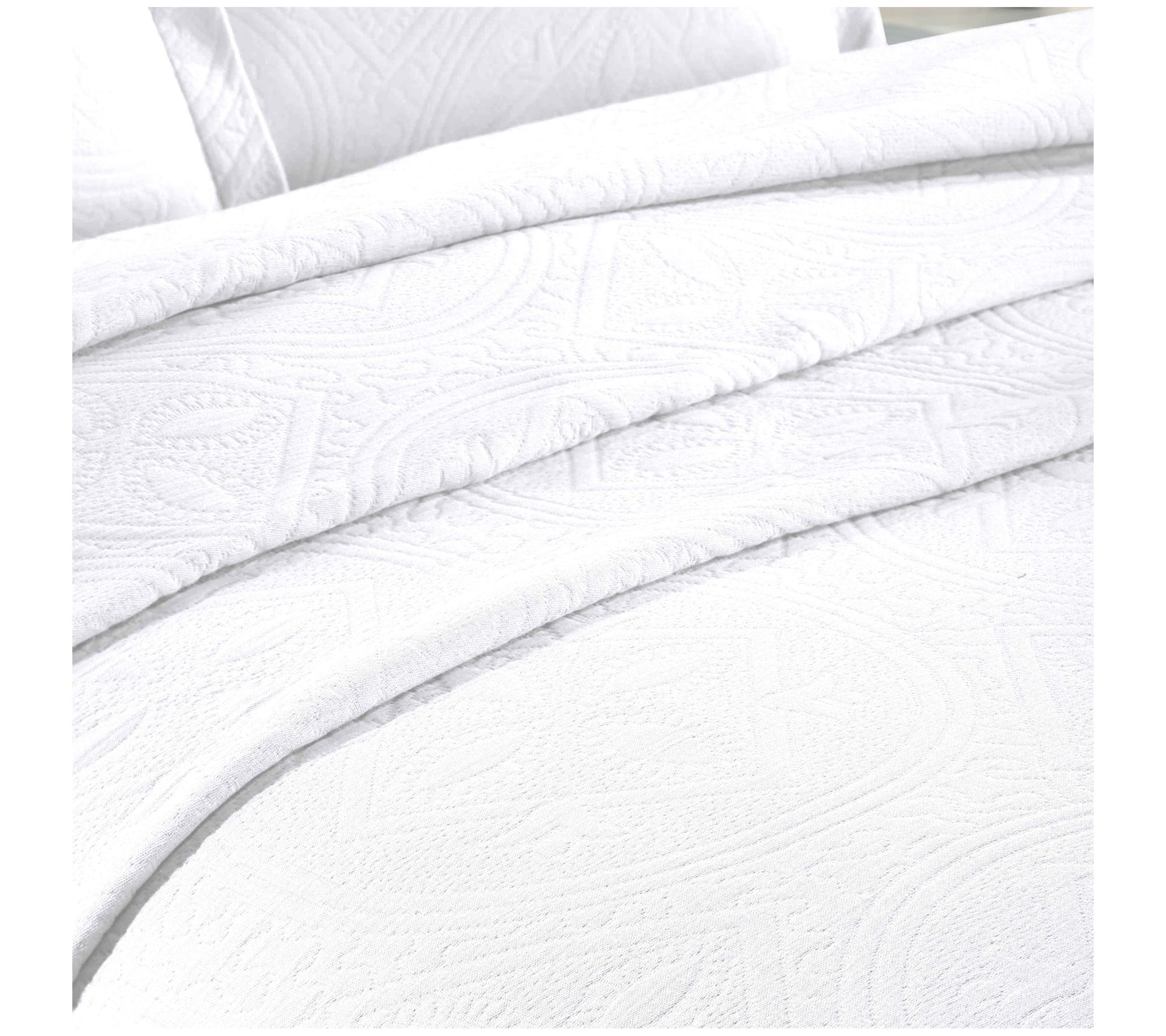 Superior Cotton 3Piece Jacquard Matelasse Queen Bedspread Set