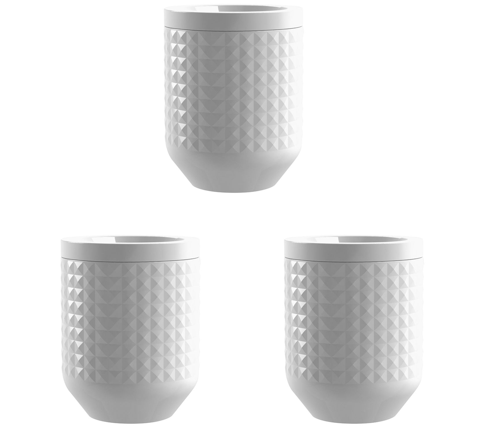 TarHong Diamond Stoneware Canister Set/3
