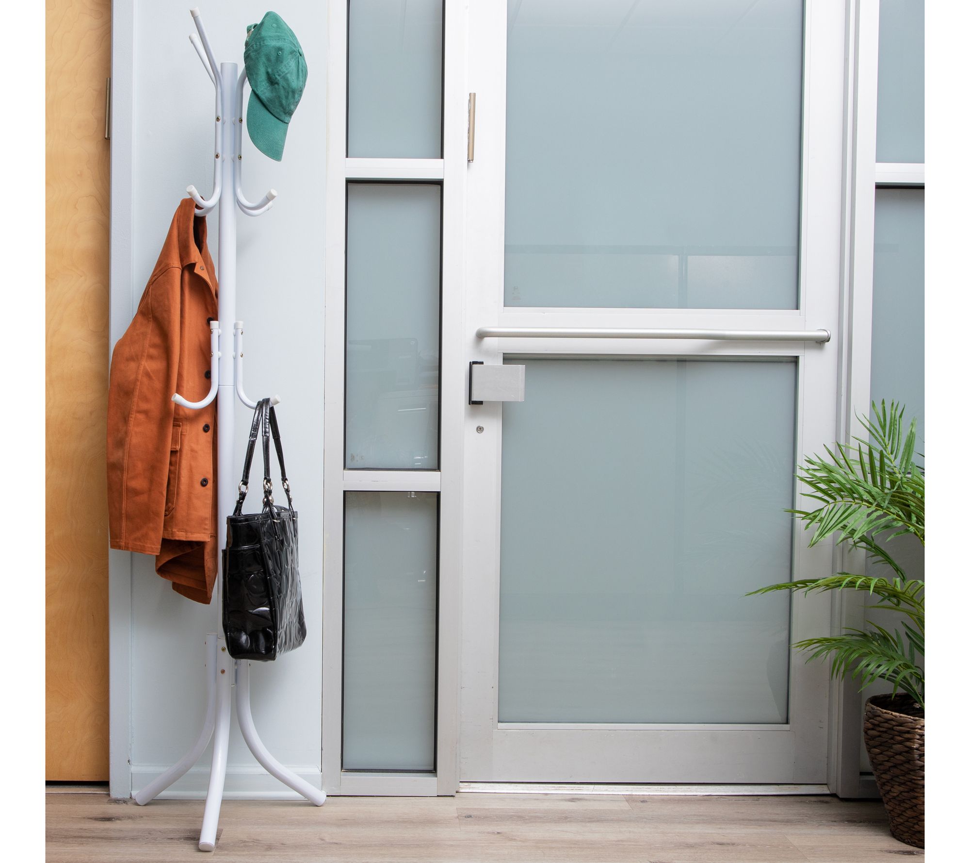 Mind Reader 11 Hook 3-Tier Metal Standing CoatRack