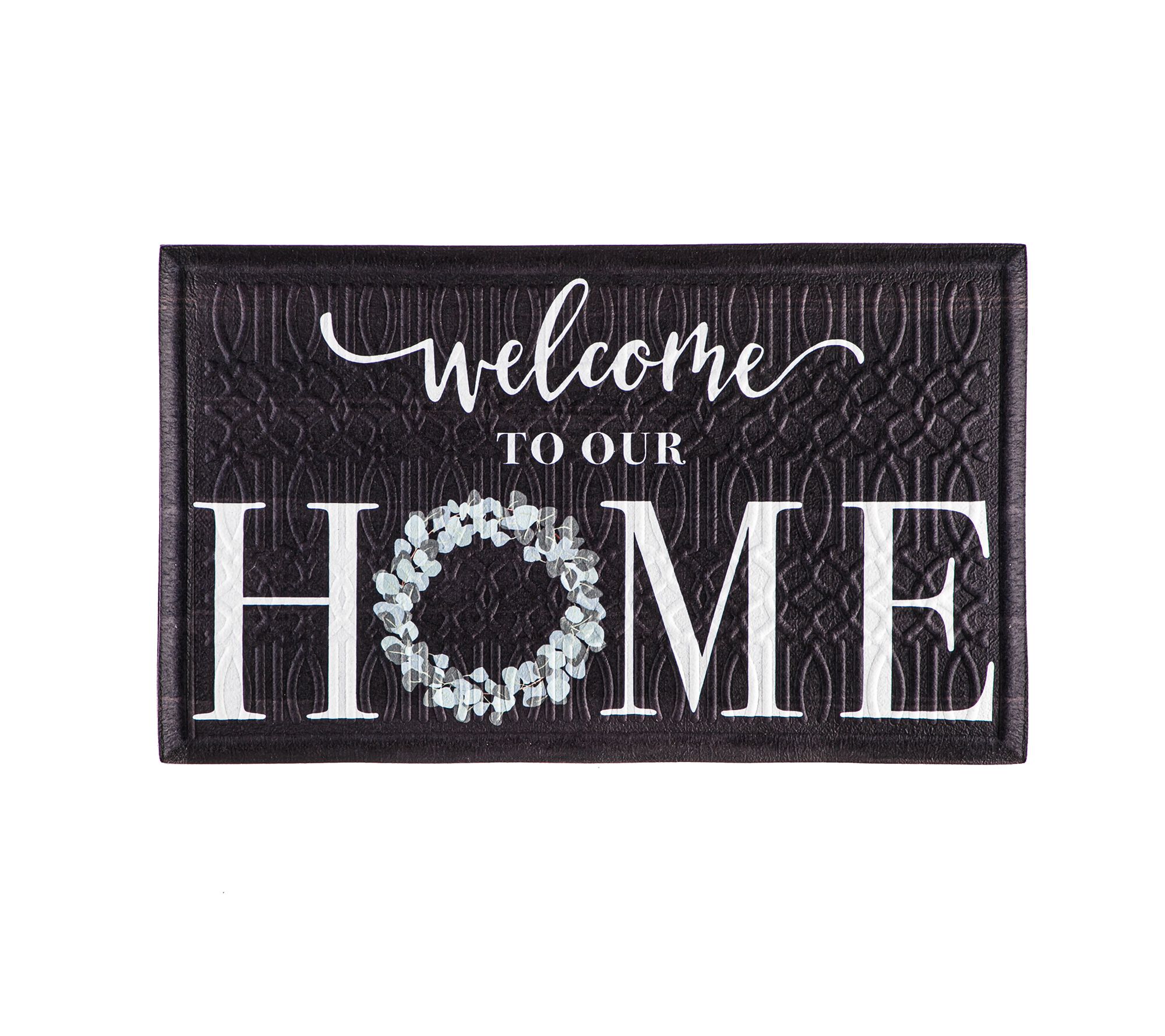 Welcome to Our Home Black & White Doormat