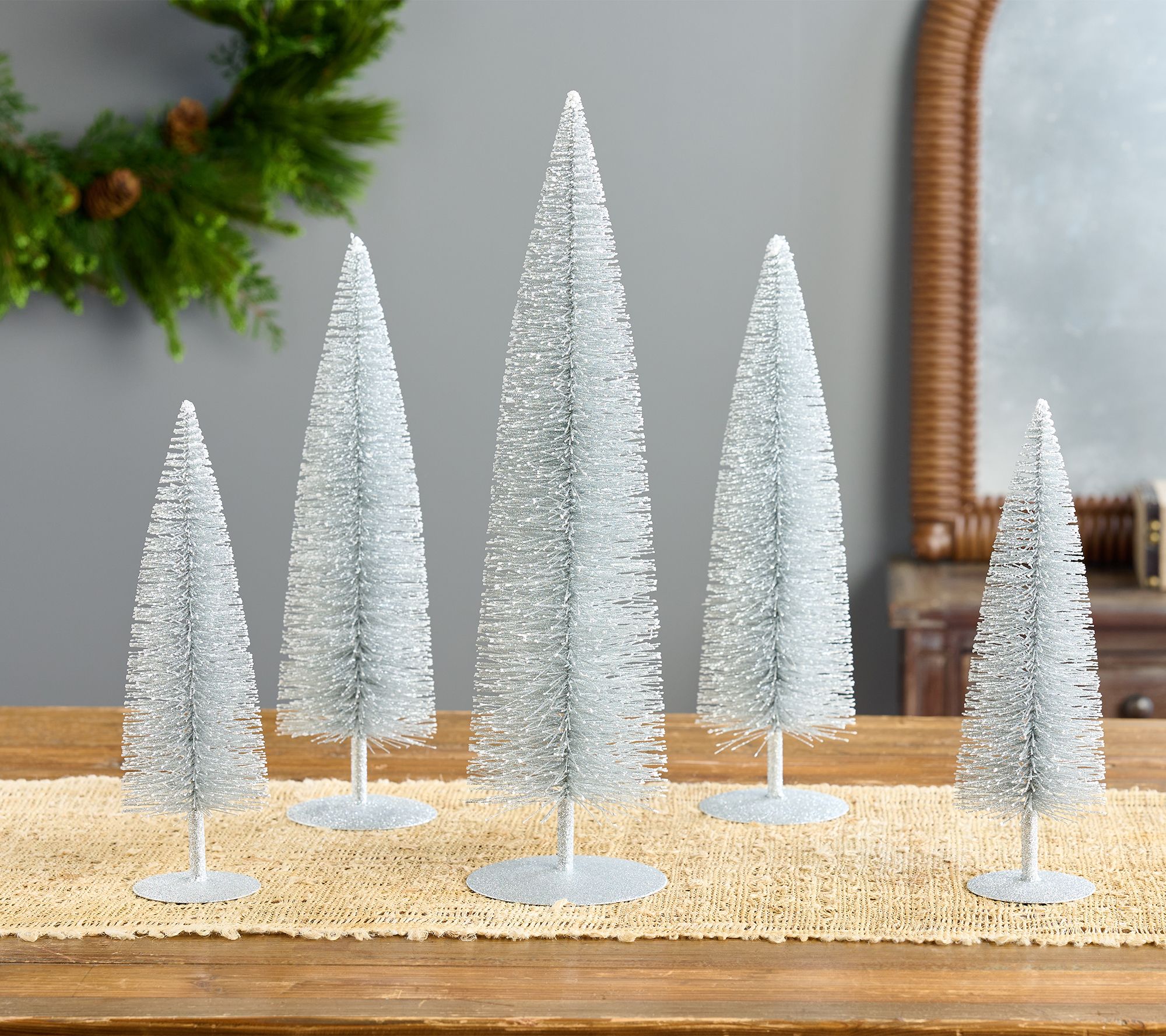 Set of 5 Bottlebrush Trees by Valerie