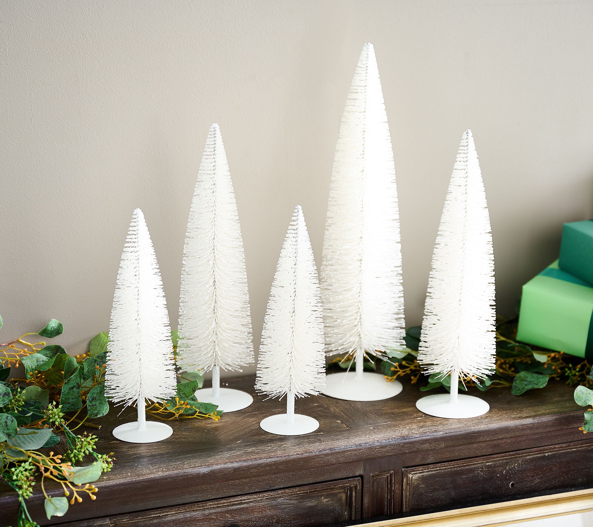 Set of 5 Bottlebrush Trees by Valerie