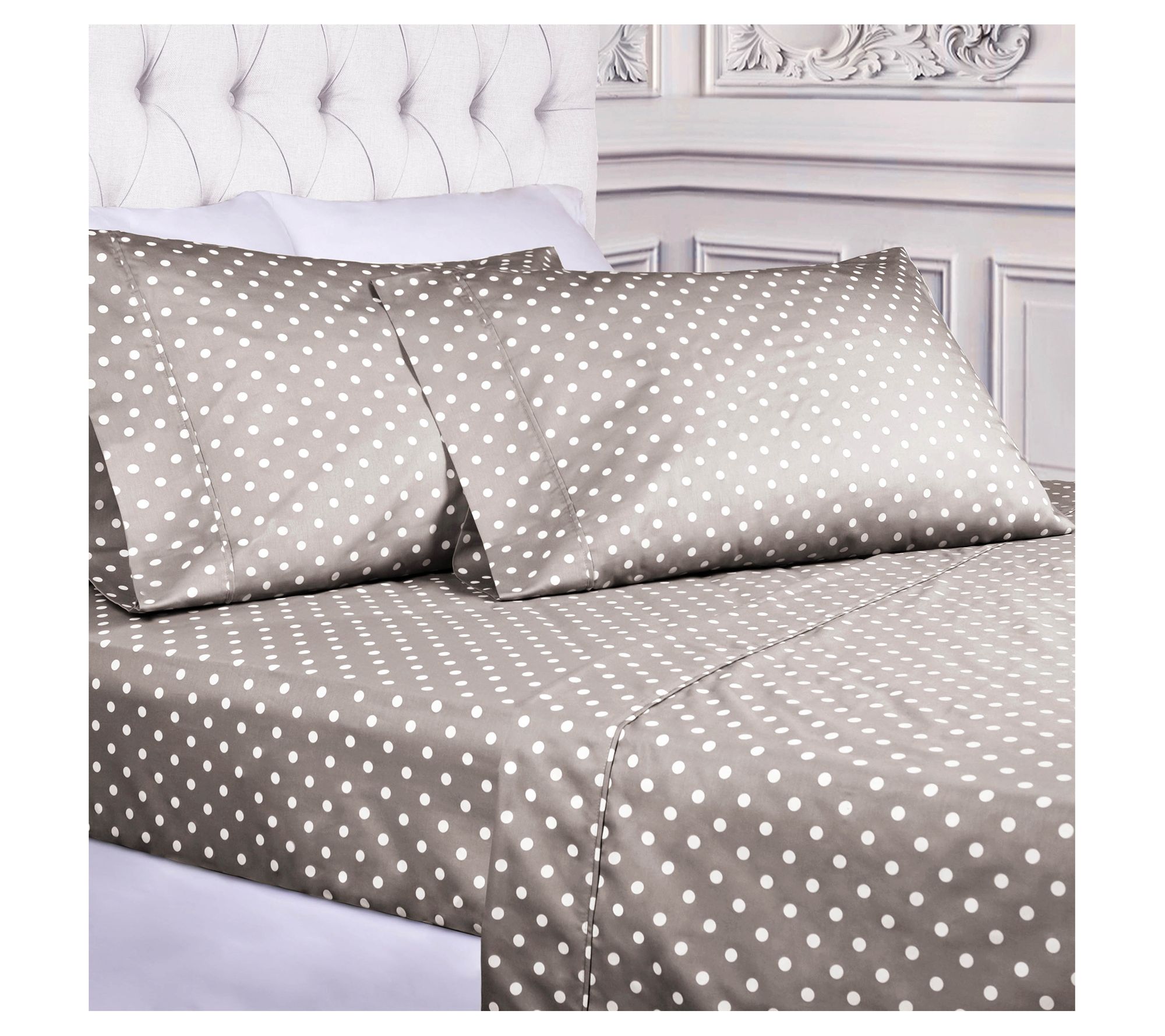 Superior 600 Thread Count Cotton Blend Polka DoSheets, Full