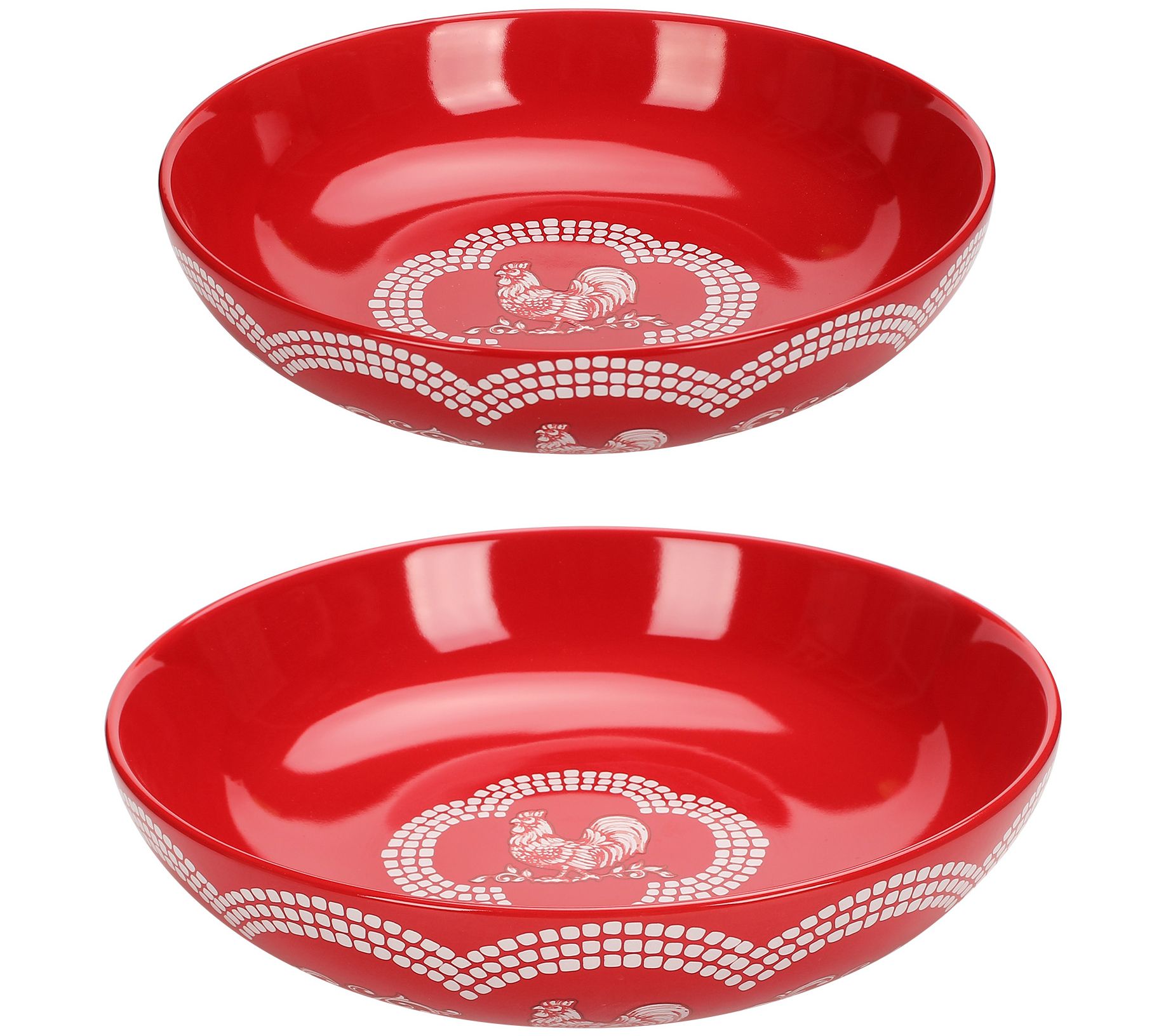 Temp-tations Doodle Doo 3-qt & 4-qt Shallow Bowl Set