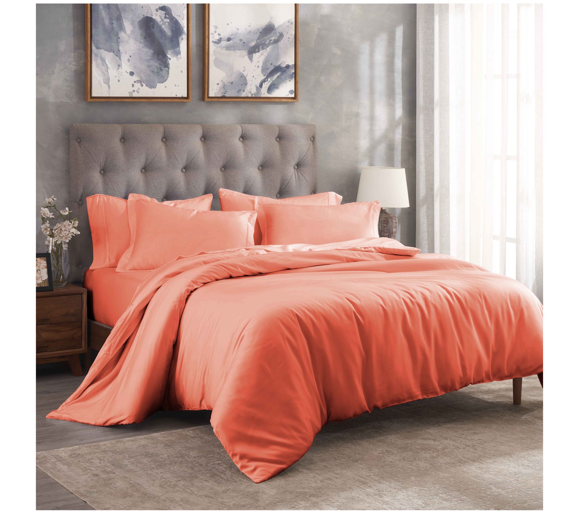 Superior Solid Modal Duvet Cover Set, Full/Queen