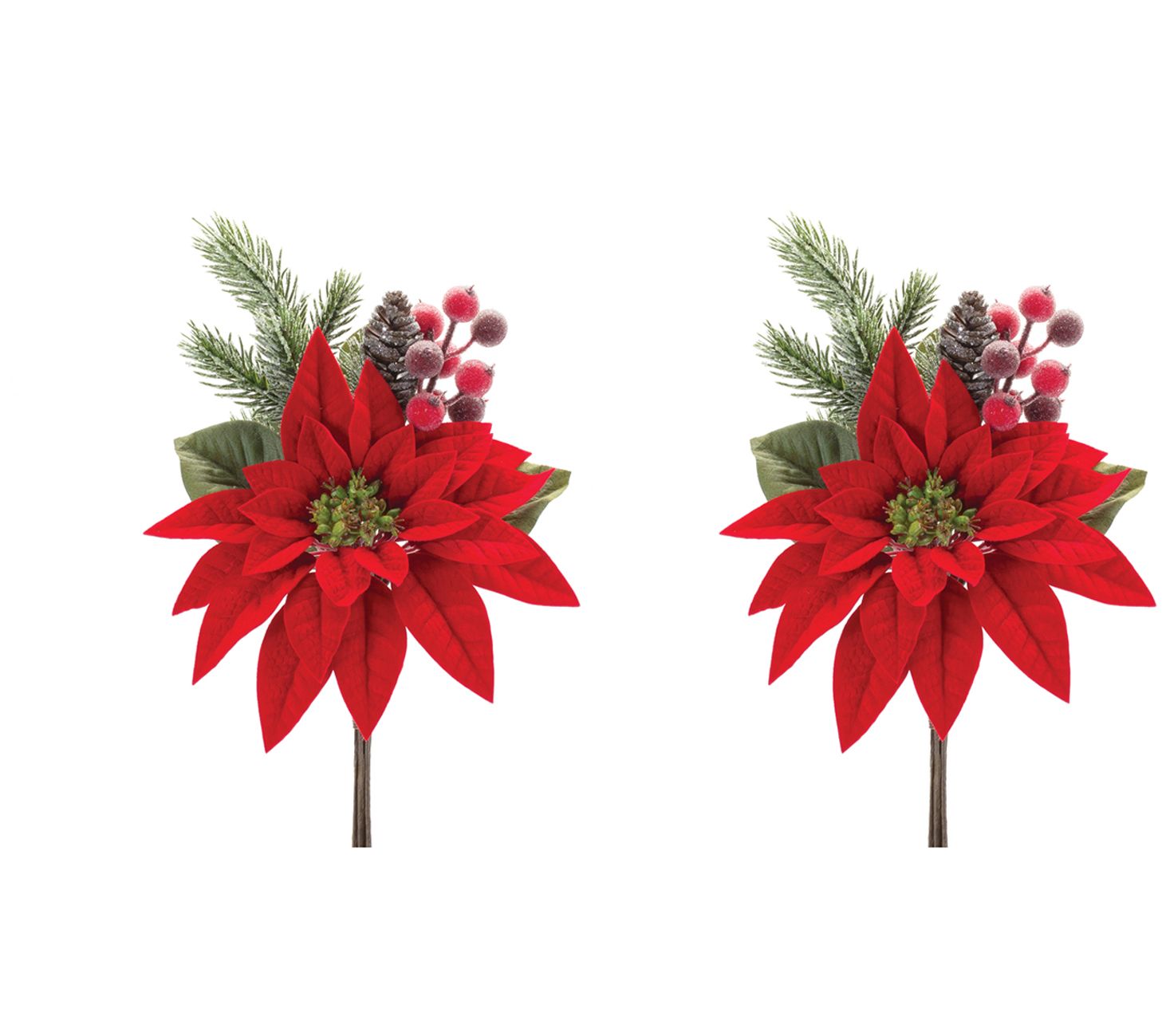 Poinsettia & Holly Perforated Scallop washi set of 2 (6mm + light