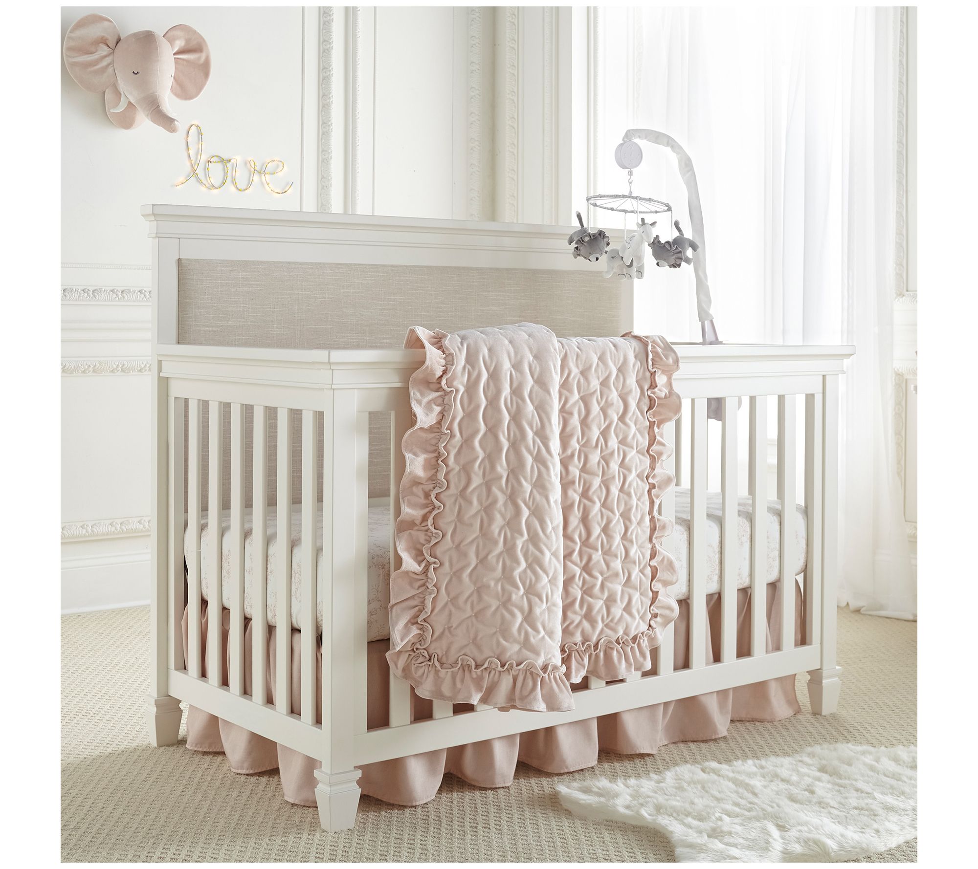 Levtex Baby Heritage Blush 4-Piece Crib BeddingSet - QVC.com