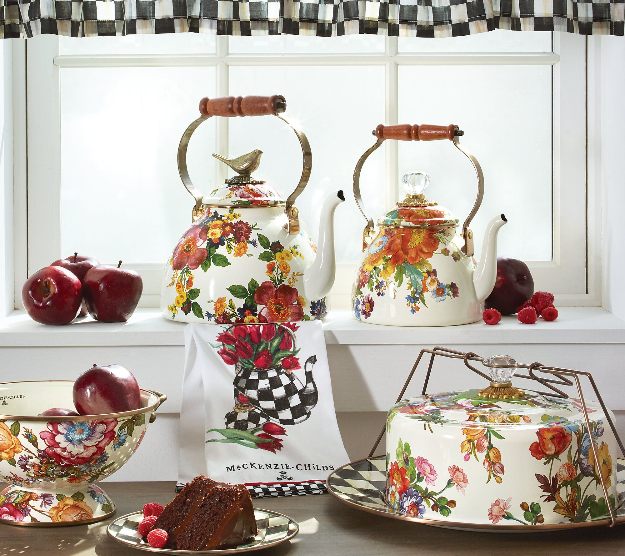 Mackenzie Childs Enamel Cake Carrier