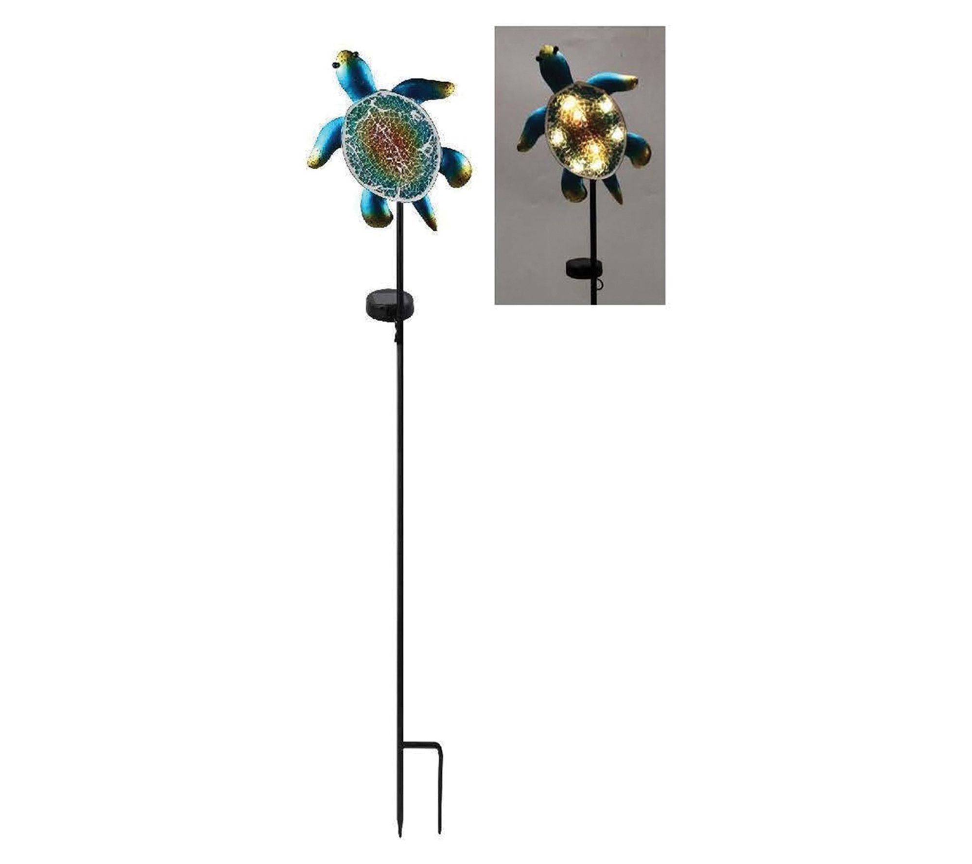 Santa's Workshop 32.2" Solar Glass Sea Turtle Stake