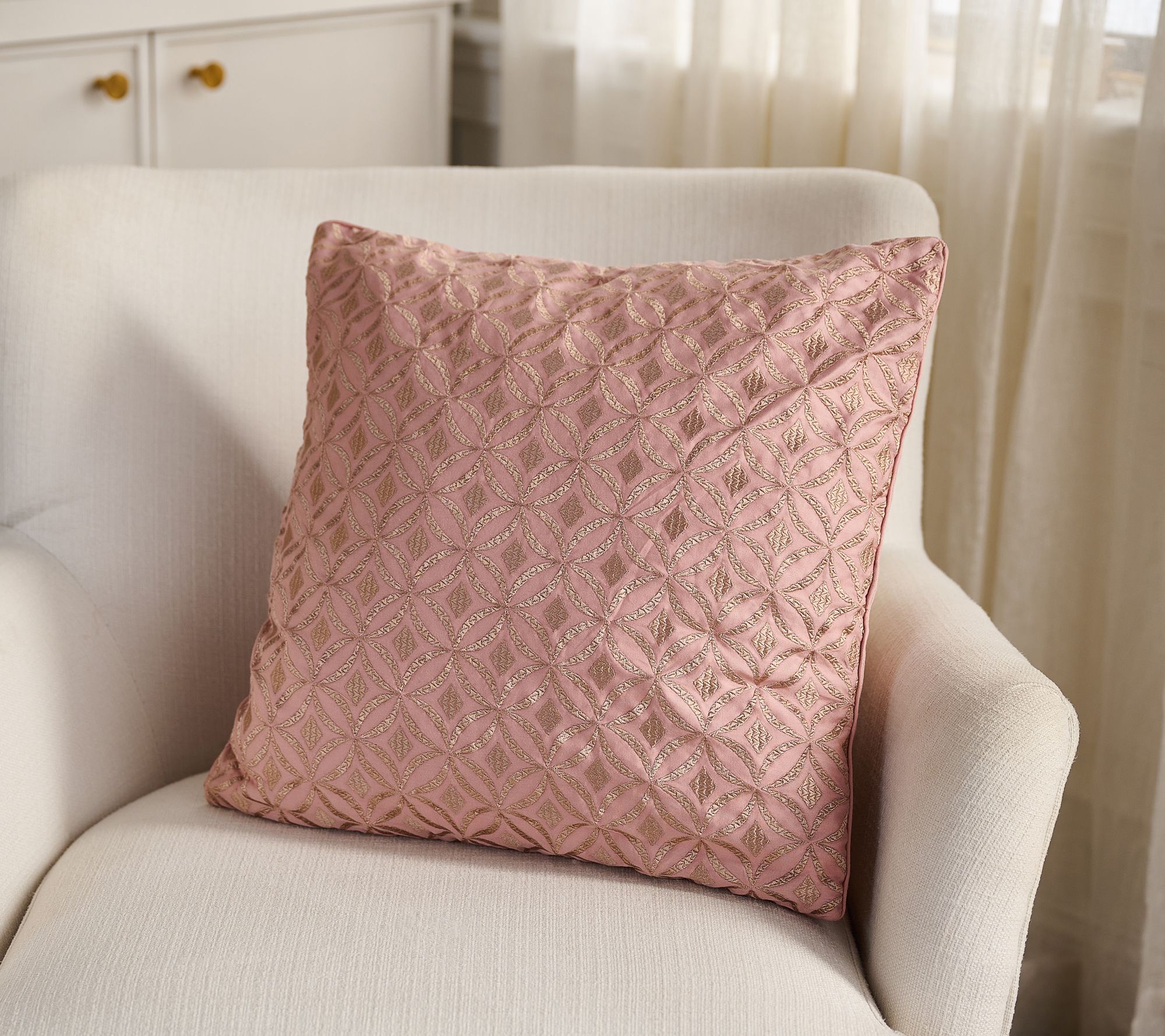 Northern Nights Metallic Embroidered 18x18 Dec Pillow