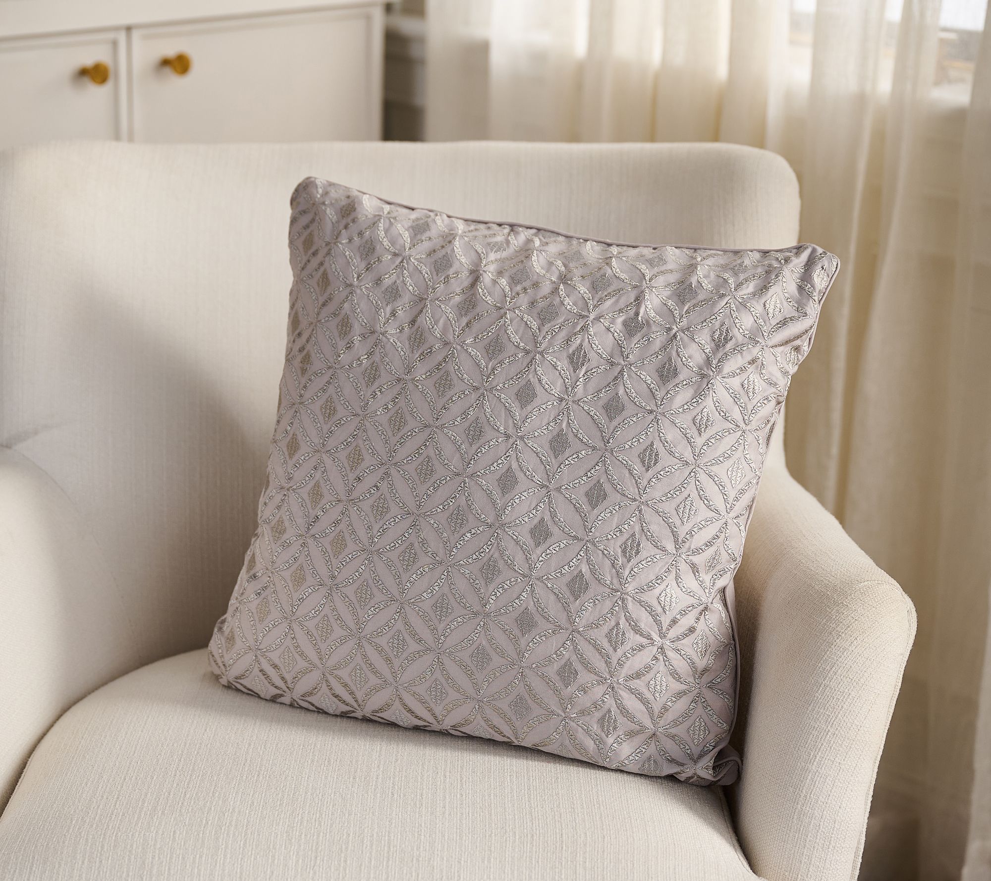 Northern Nights Metallic Embroidered 18x18 Dec Pillow