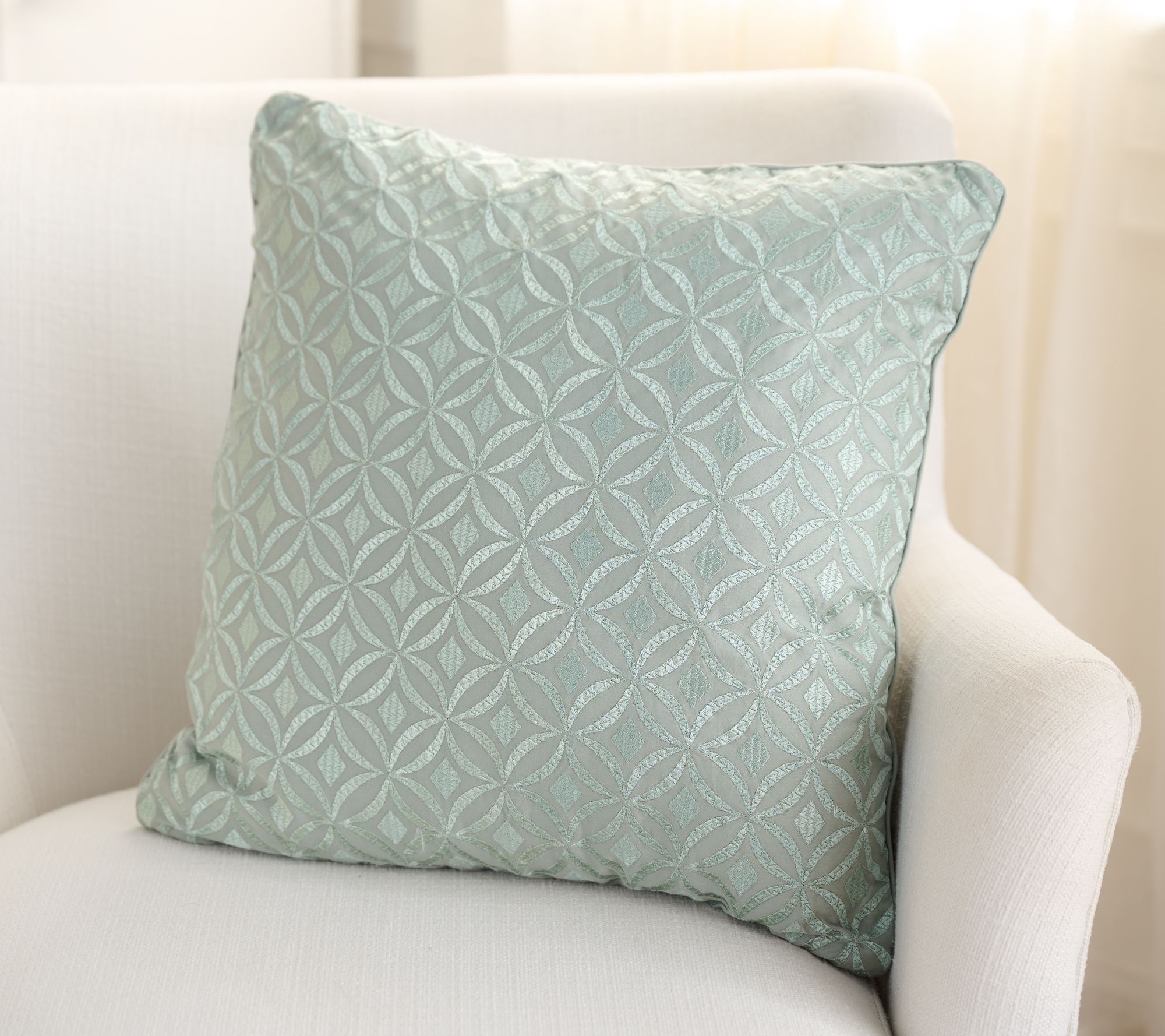 Northern Nights Metallic Embroidered 18x18 Dec Pillow