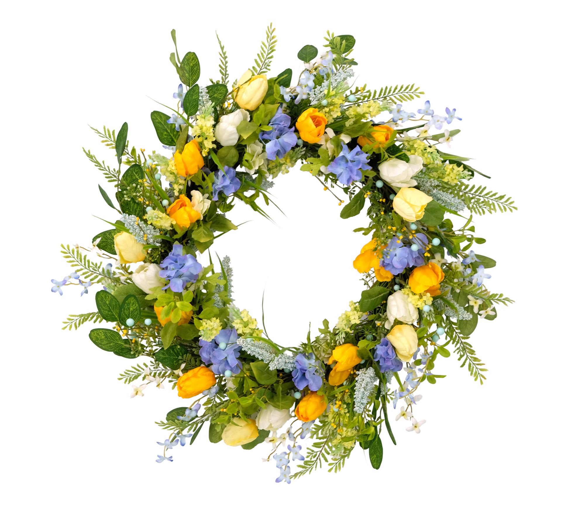 Puleo International 30" Artificial Tulip FloralSpring Wreath