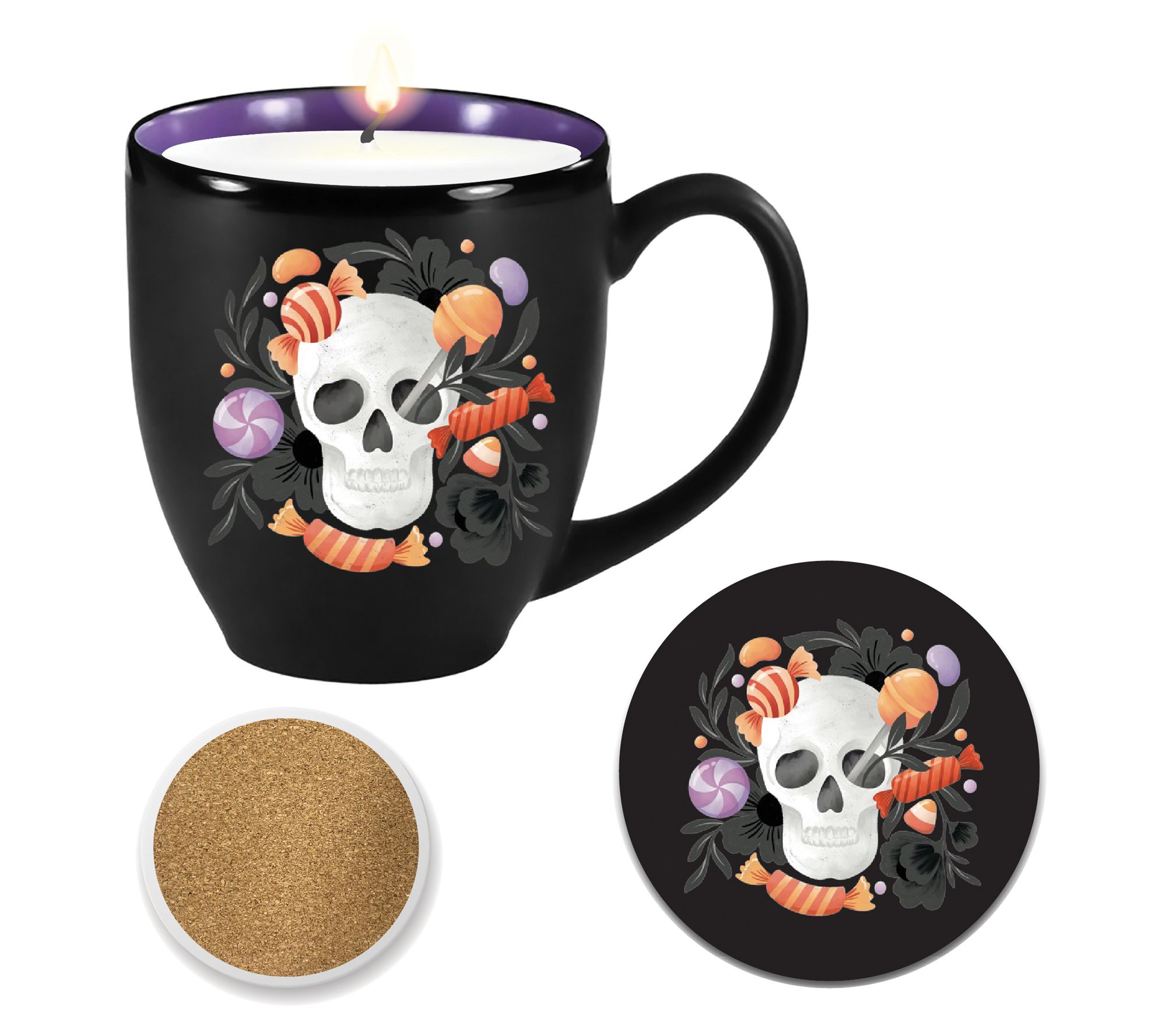 Courtside Market 13oz Soy Wax Candle Ceramic Mug & Coaster Set