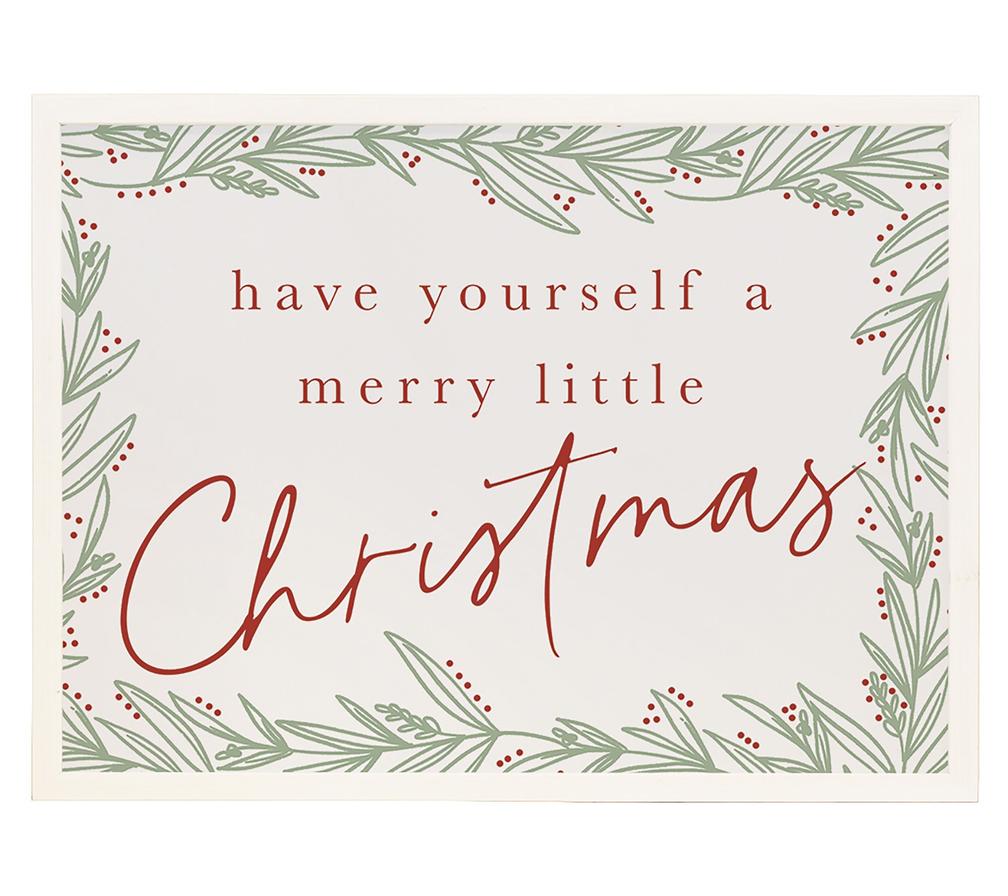 Sincere Surroundings 24" Little Christmas Greenery Thin Frame