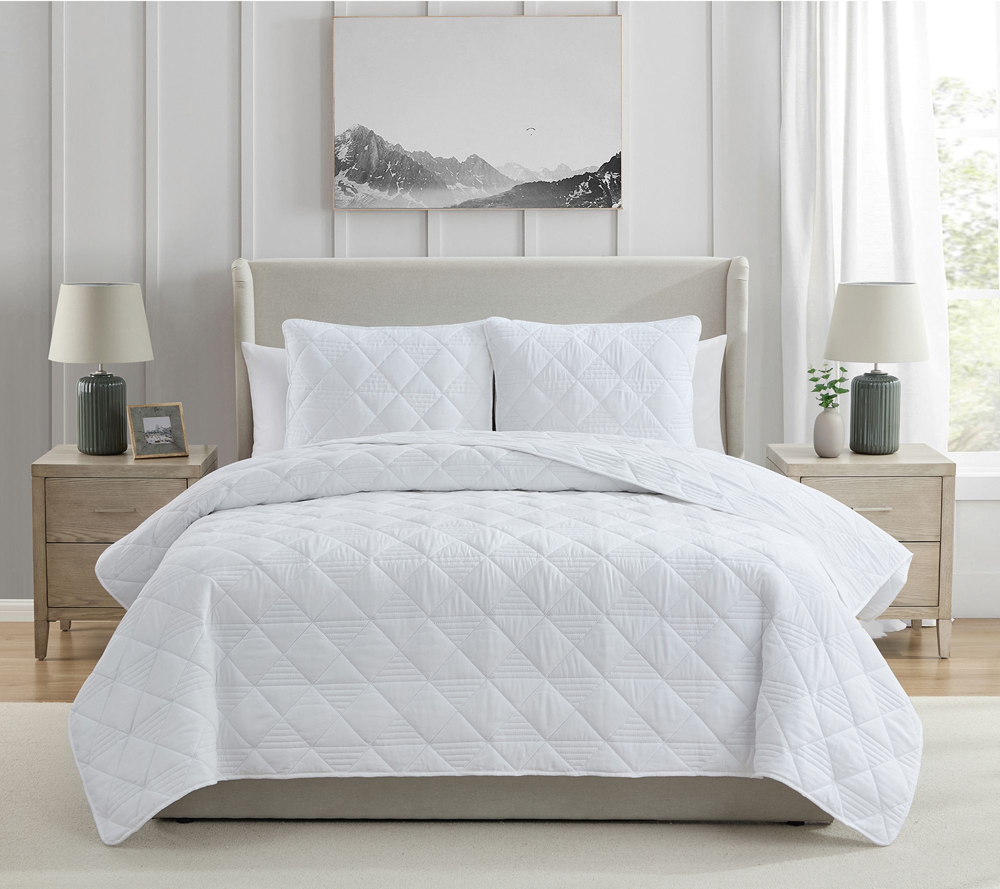 VCNY Home Lucy 3-Piece Diamond Microfiber QuiltSet, King