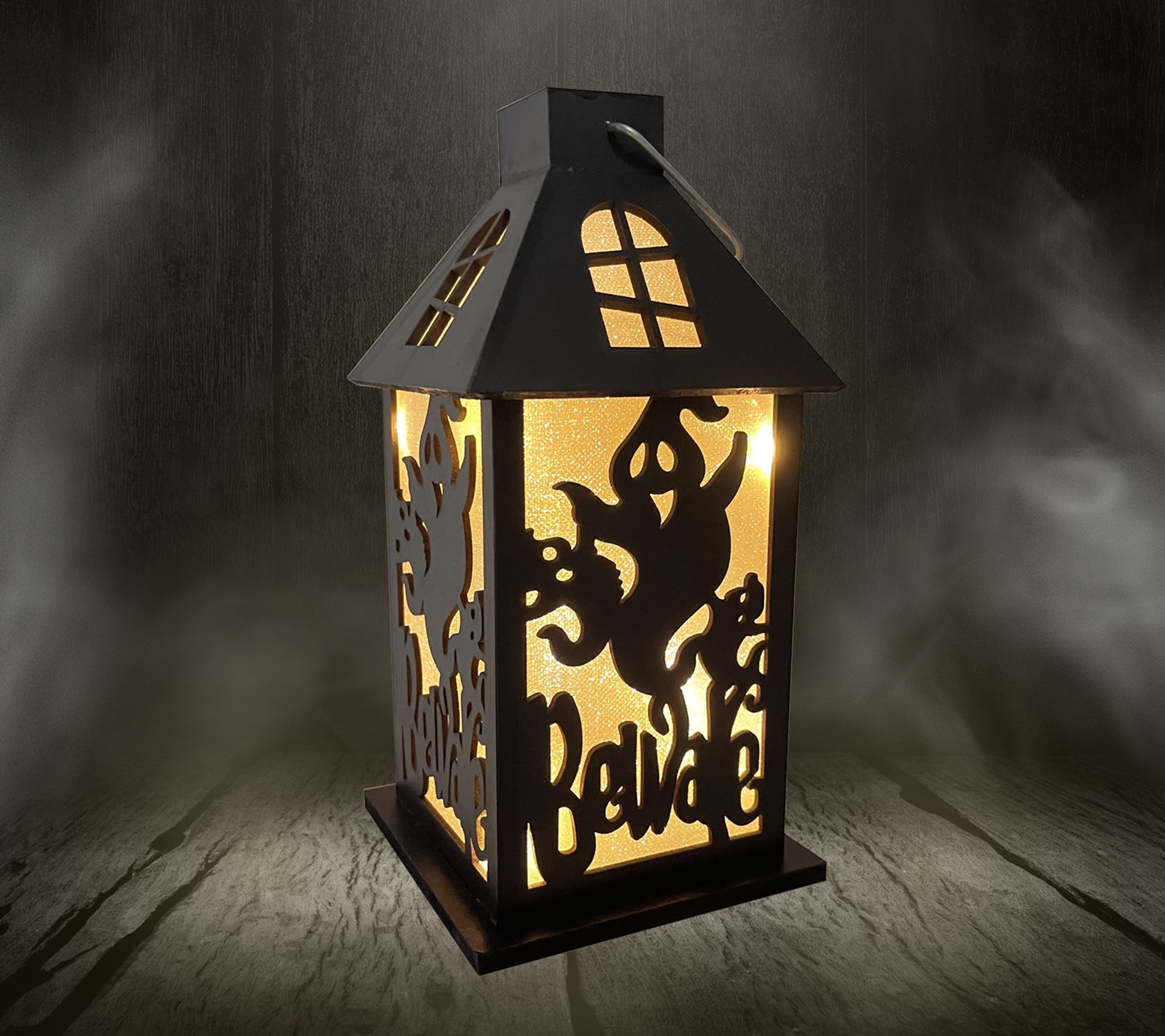 LumaBase Halloween Lantern with Battery Operated LED Lights