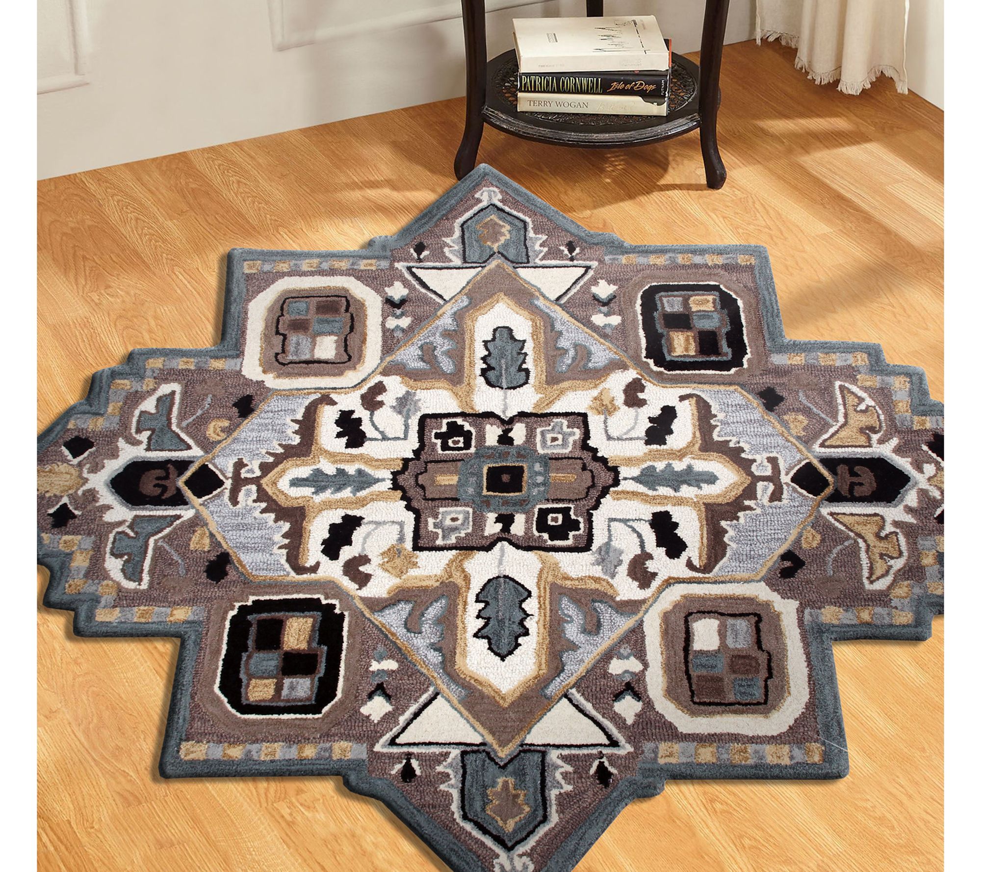 Ox Bay Geometric Medallion Wool Blend Indoor Ru g, 7' Star